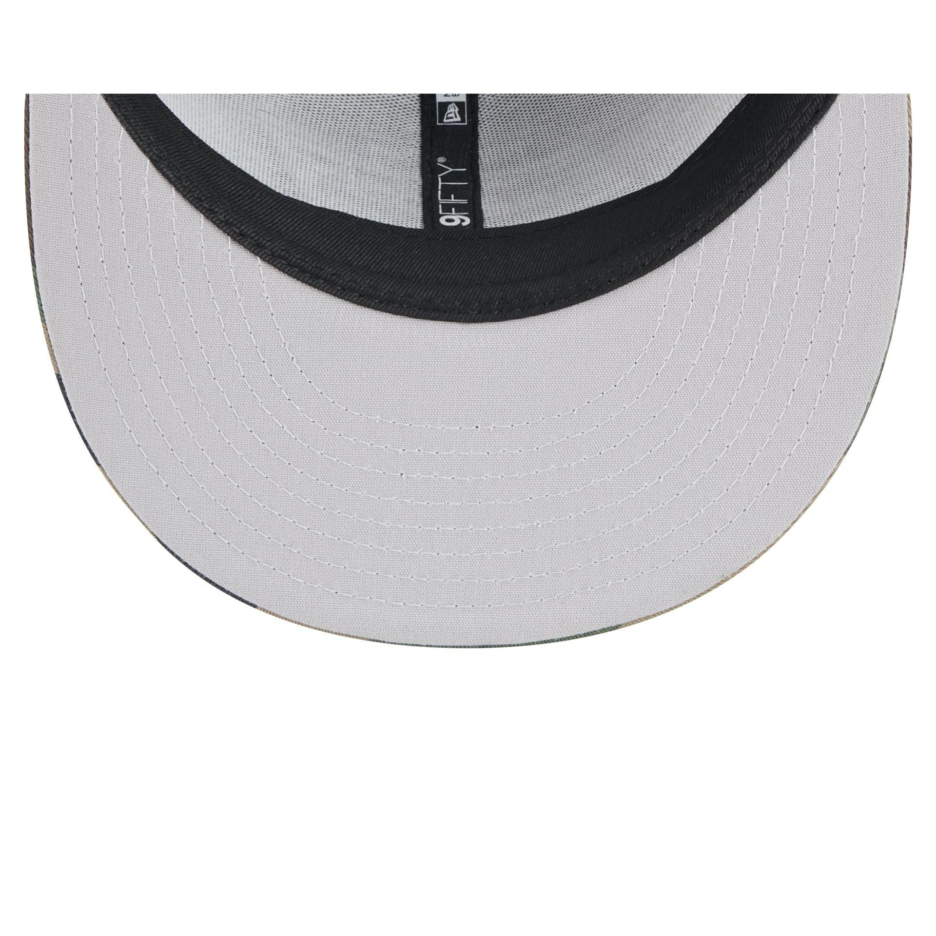 Portland Trail Blazers Basic Black & White 9FIFTY Snapback Hat Male Product Image