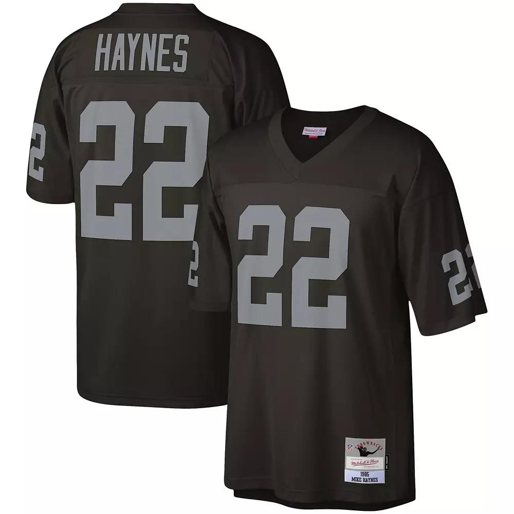 Men's Mitchell & Ness Mike Haynes Black Las Vegas Raiders 1985 Legacy Replica Jersey, Size: Small, Lvr Black Product Image