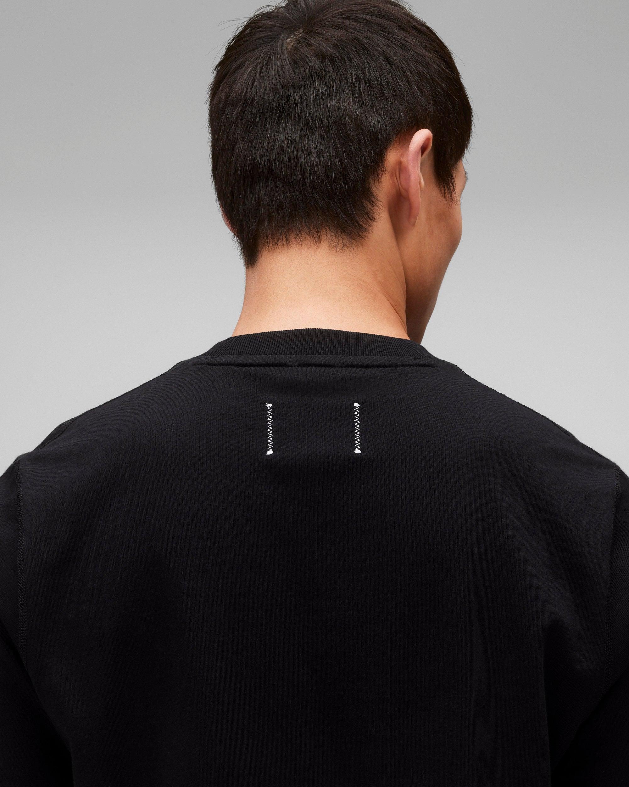 HEAVYWEIGHT COTTON MENS RELAXED CROPPED CREW NECK T-SHIRT | RAVEN Product Image