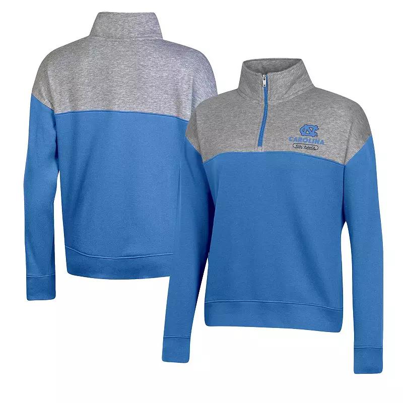 Women's Champion Carolina Blue North Carolina Tar Heels Color-Blocked Quarter-Zip Sweatshirt,  Product Image