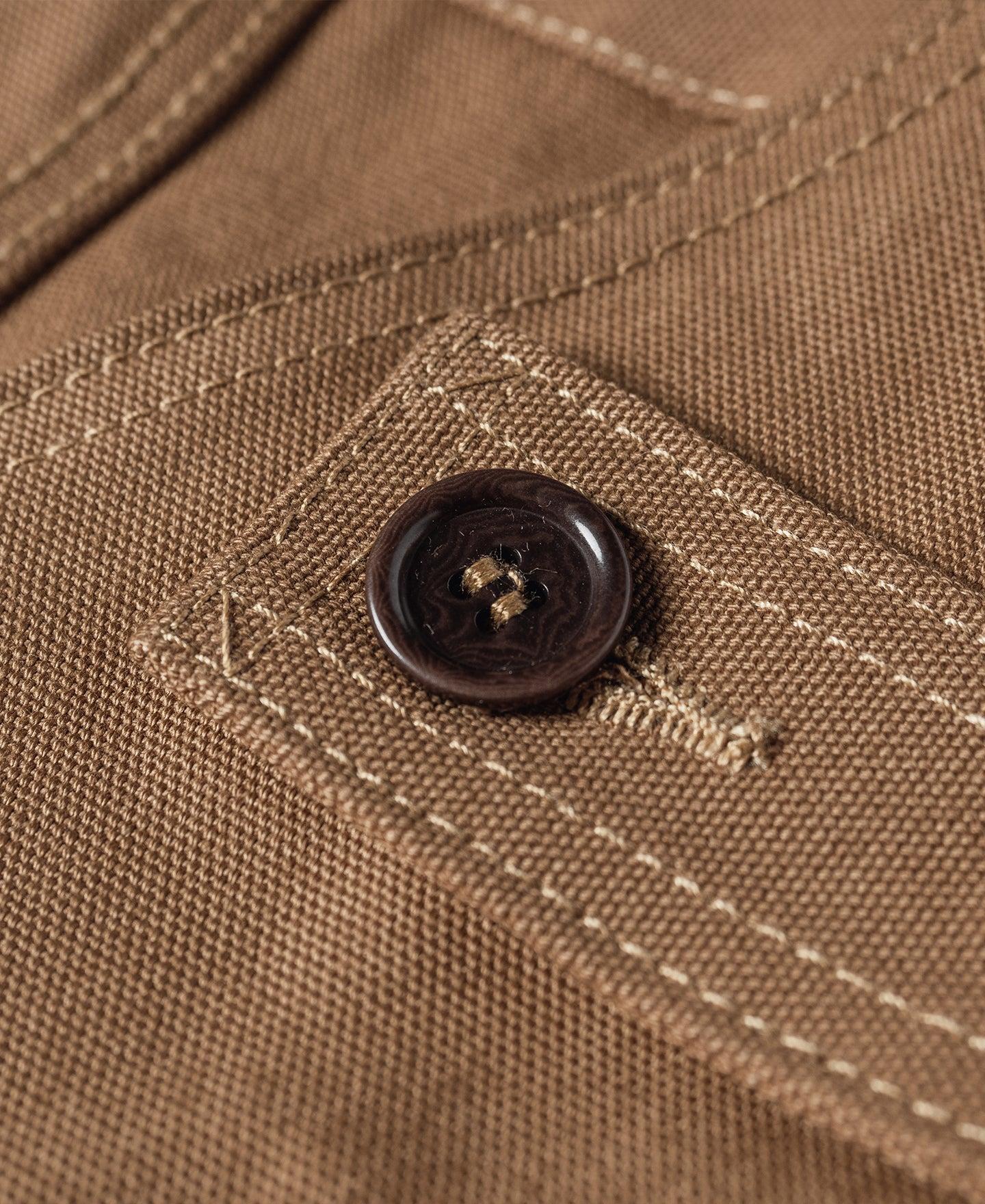 1930s Heavyweight Canvas Game Pocket Hunting Vest - Khaki Product Image
