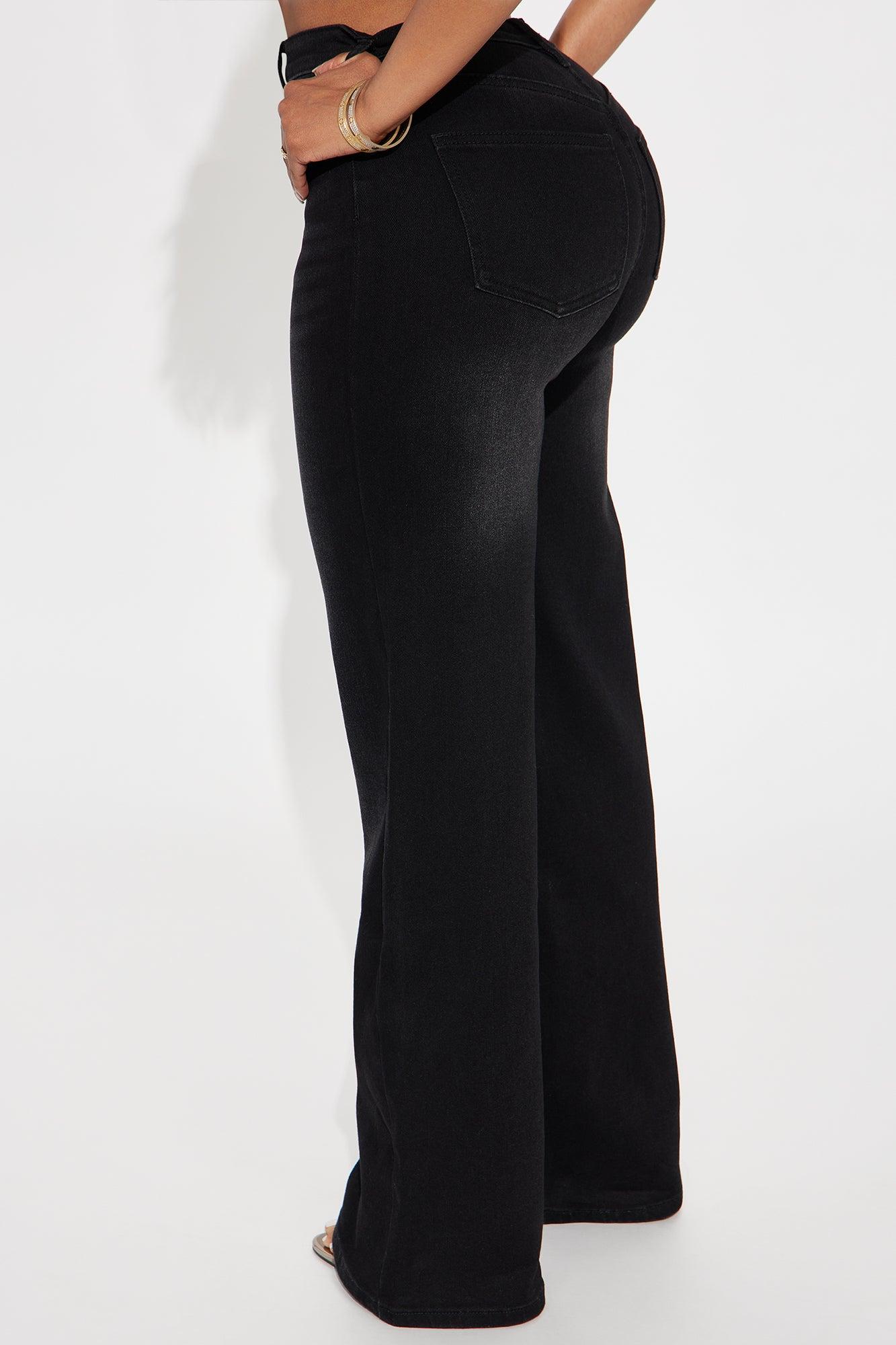 Everyday Basic Straight Leg Denim Jeans - Black Product Image