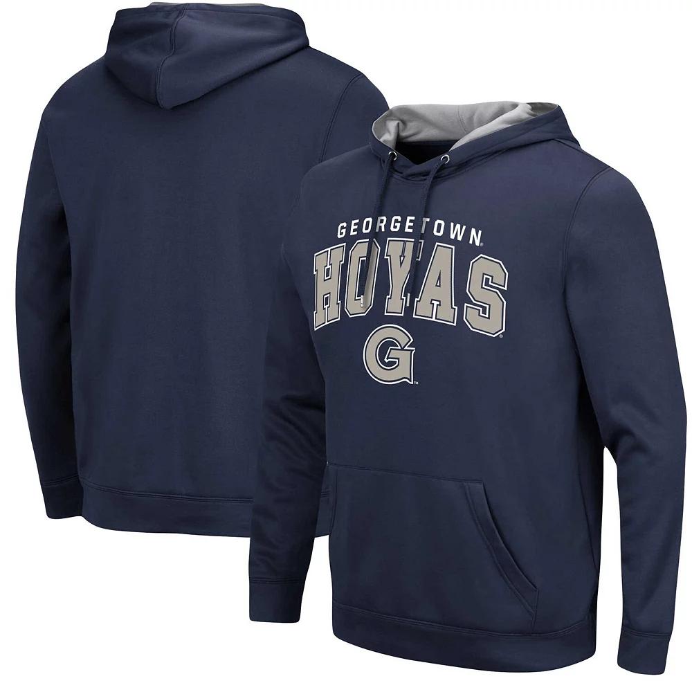 Men's Colosseum Navy Georgetown Hoyas Resistance Pullover Hoodie,  Product Image
