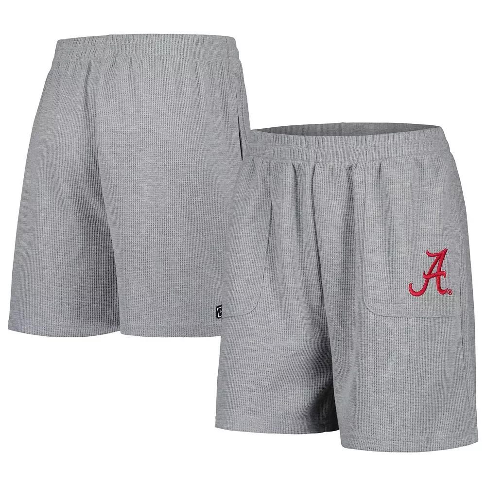 Women's Hype and Vice Heather Gray Alabama Crimson Tide Pocket Hit Grand Slam Waffle Shorts,  Product Image