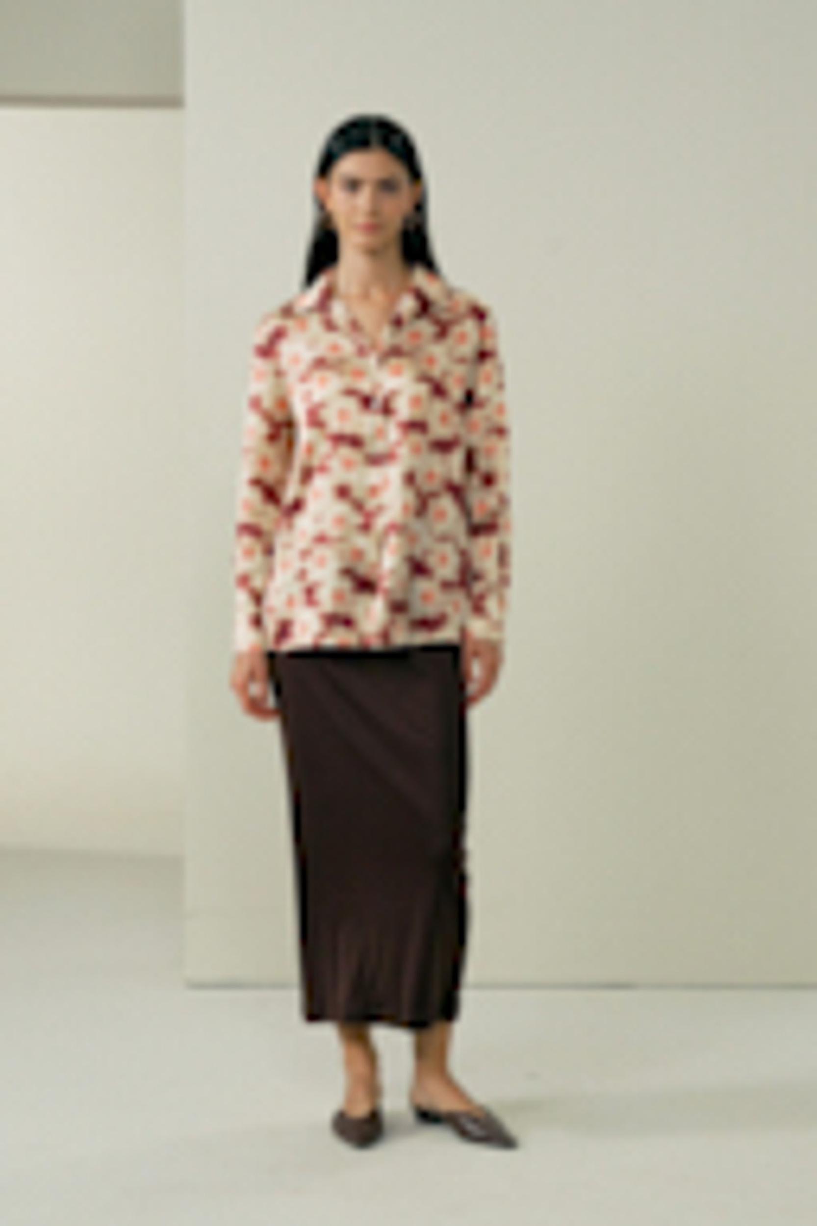 Daffodil Print Silk Blouse - Made With Liberty Fabric Product Image