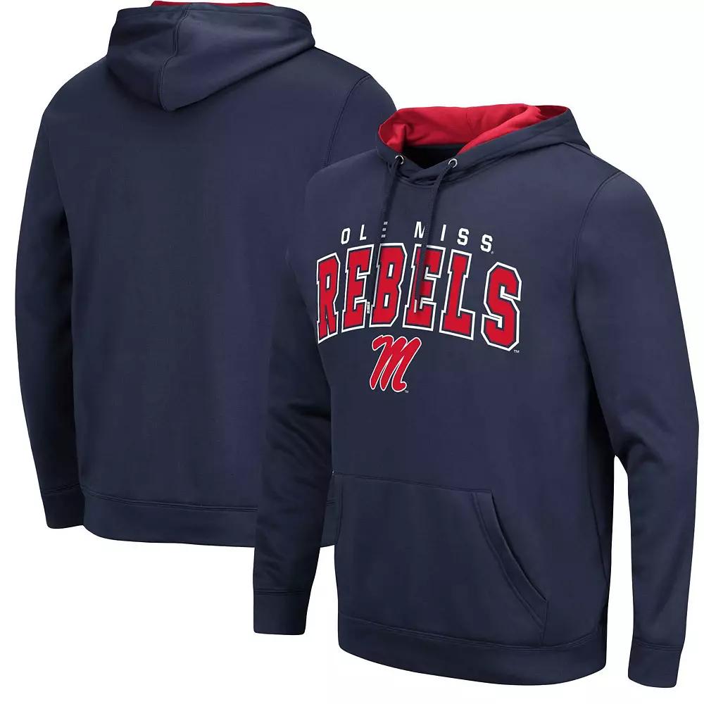 Men's Colosseum Navy Ole Miss Rebels ResistanceÂ Pullover Hoodie,  Product Image