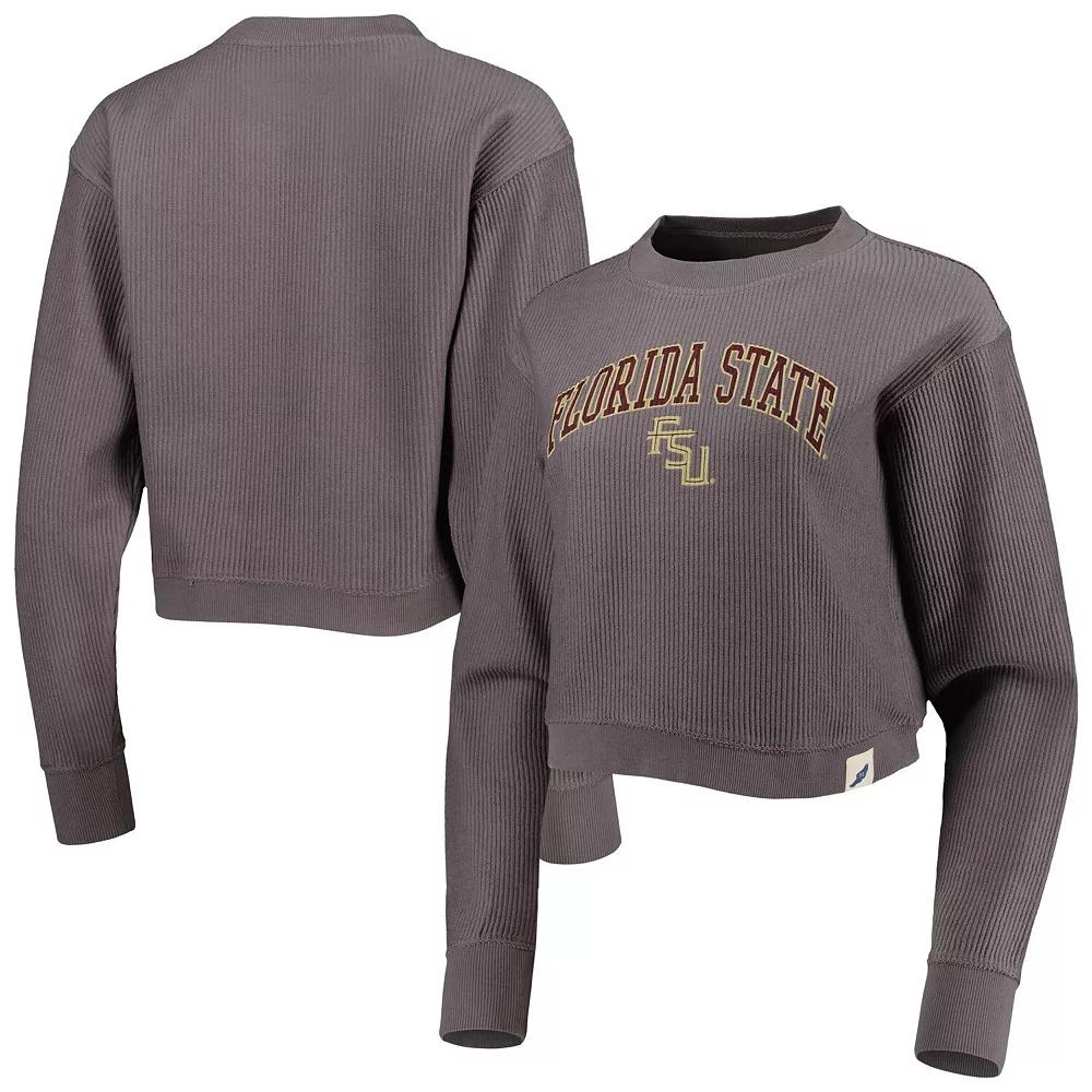 Women's League Collegiate Wear Gray Florida State Seminoles Classic Campus Corded Timber Sweatshirt, Size: XL, Grey Product Image