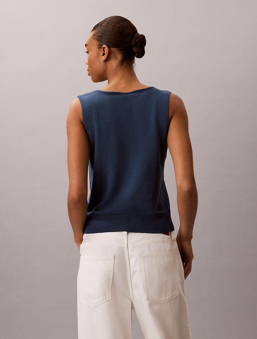Linen Blend Tank Top Product Image