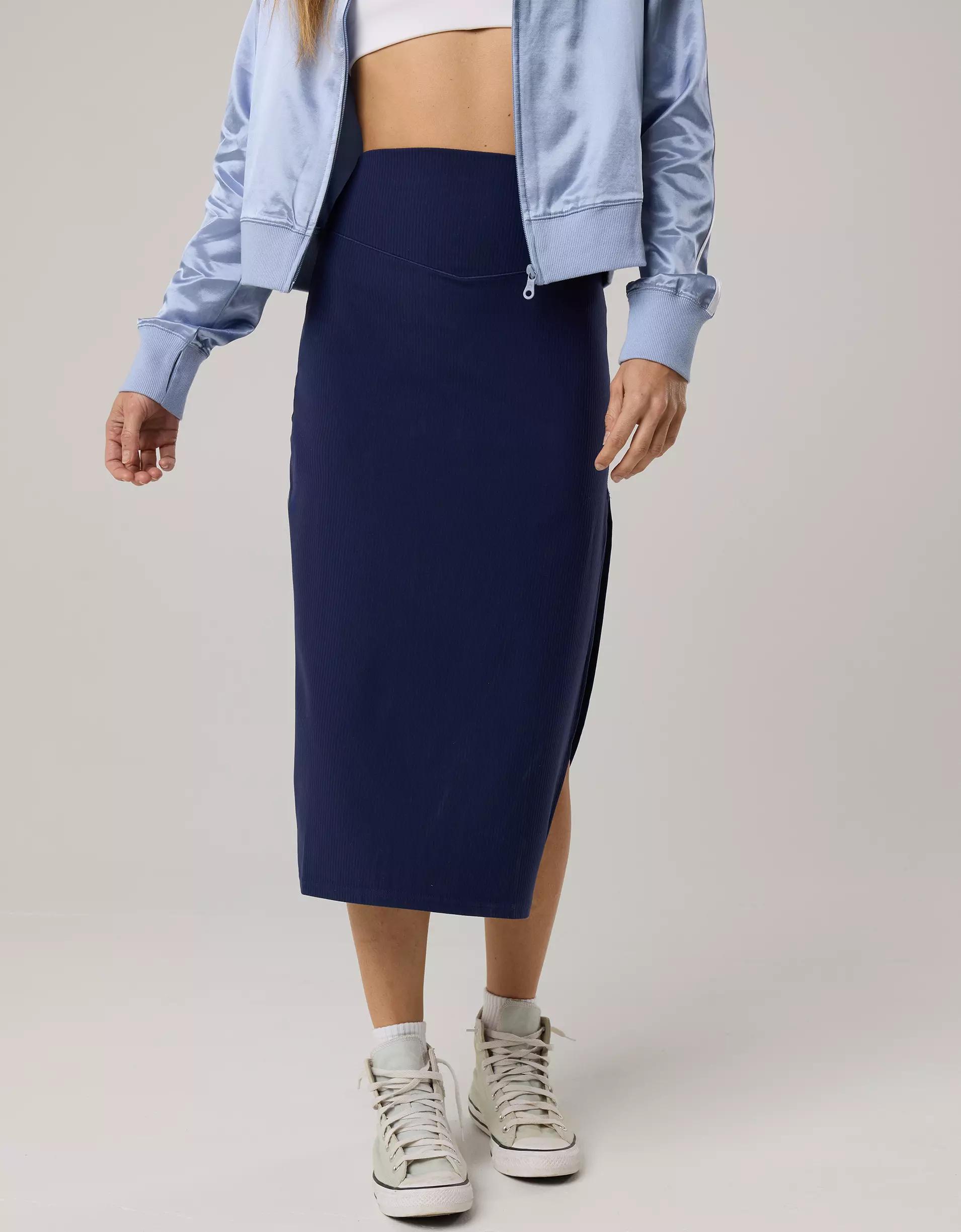 OFFLINE By Aerie Real Me XTRA Ribbed Midi Skirt Product Image