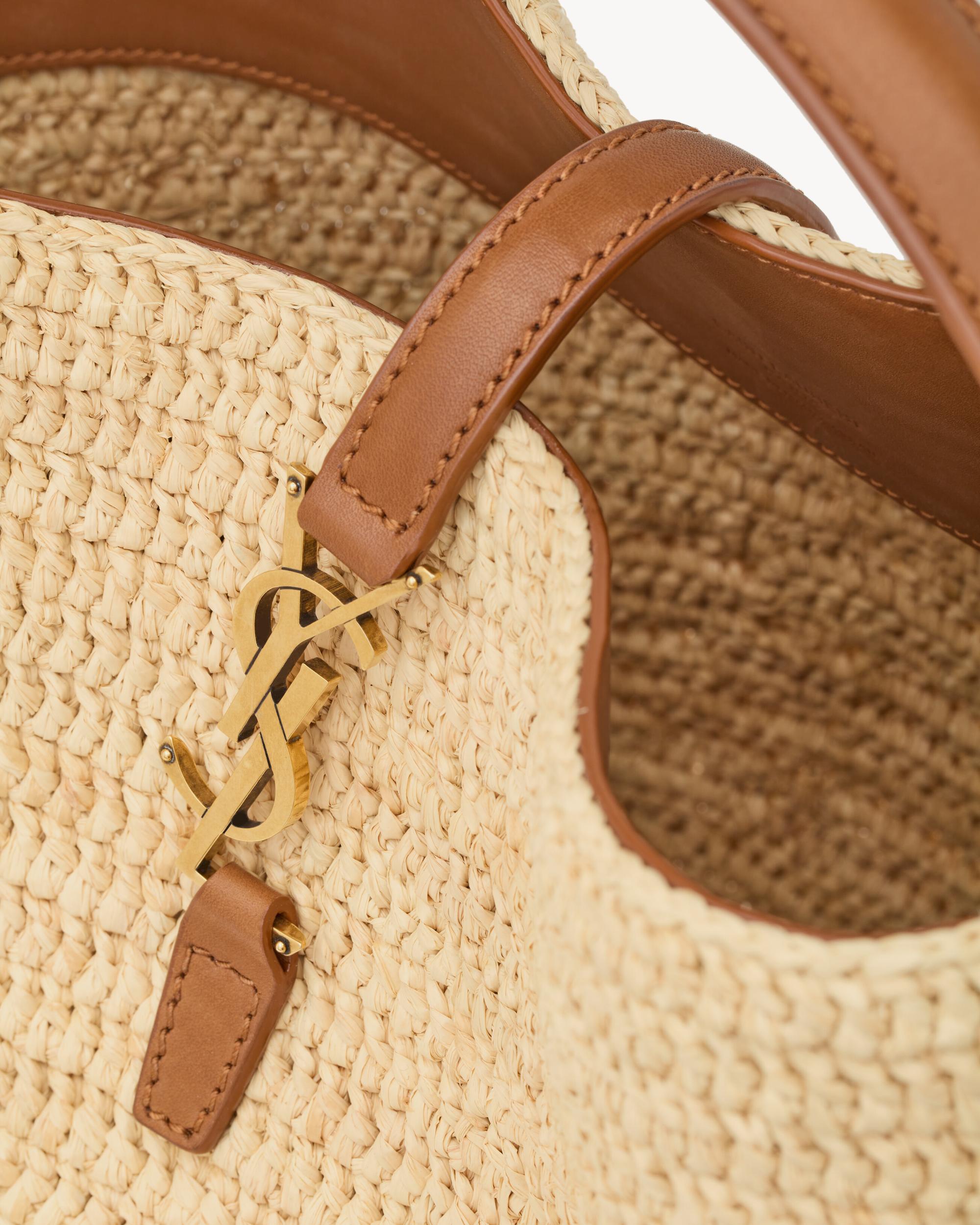 LE 37 in woven raffia and vegetable-tanned leather Product Image