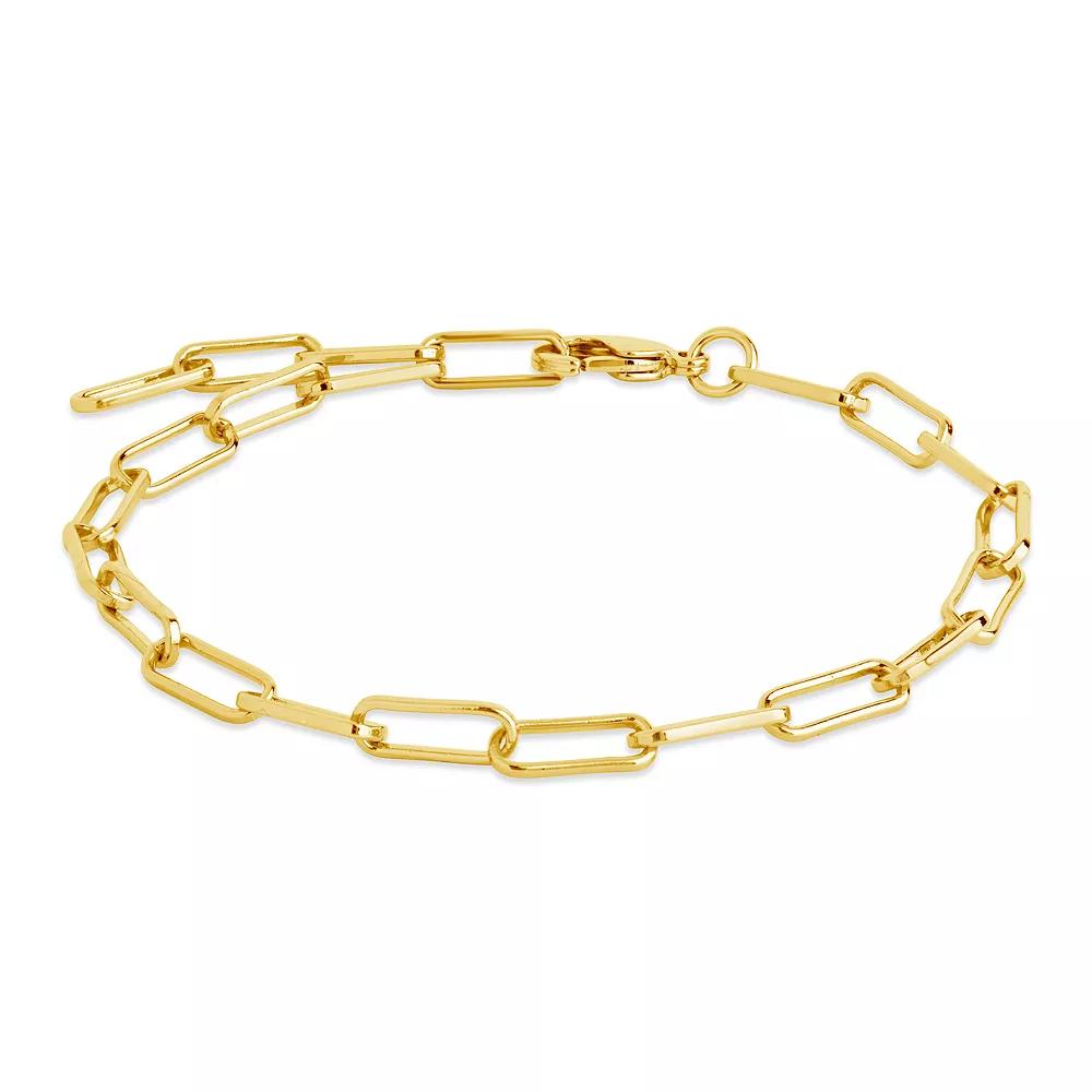 MC Collective Paperclip Chain Bracelet, Women's, Size: 8", Silver Tone Product Image