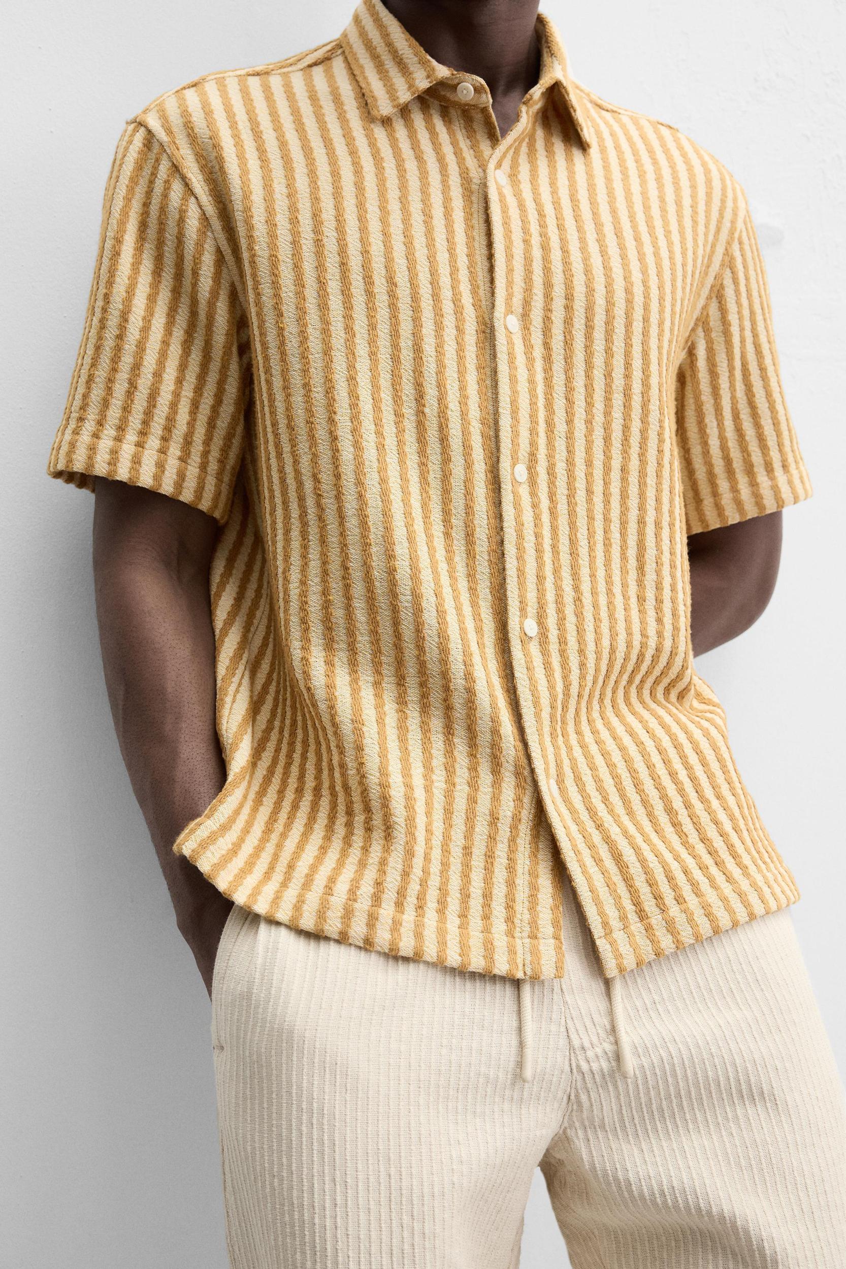 TEXTURED STRIPED SHIRT Product Image