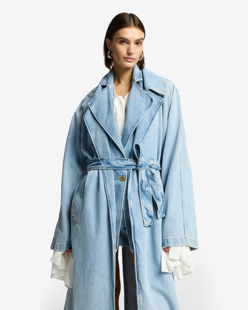 Denim Trench Coat Product Image