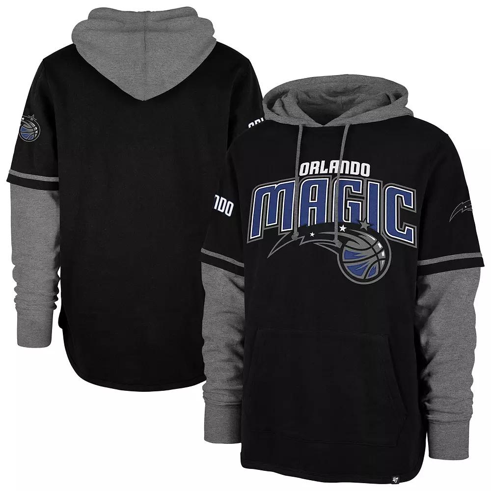Men's '47 Black Orlando Magic Trifecta Shortstop Pullover Hoodie, Size: Medium, Mag Black Product Image