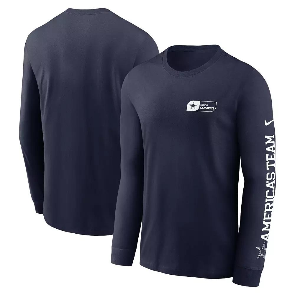 Men's Nike Navy Dallas Cowboys America's Team Essential Long Sleeve T-Shirt,  Product Image