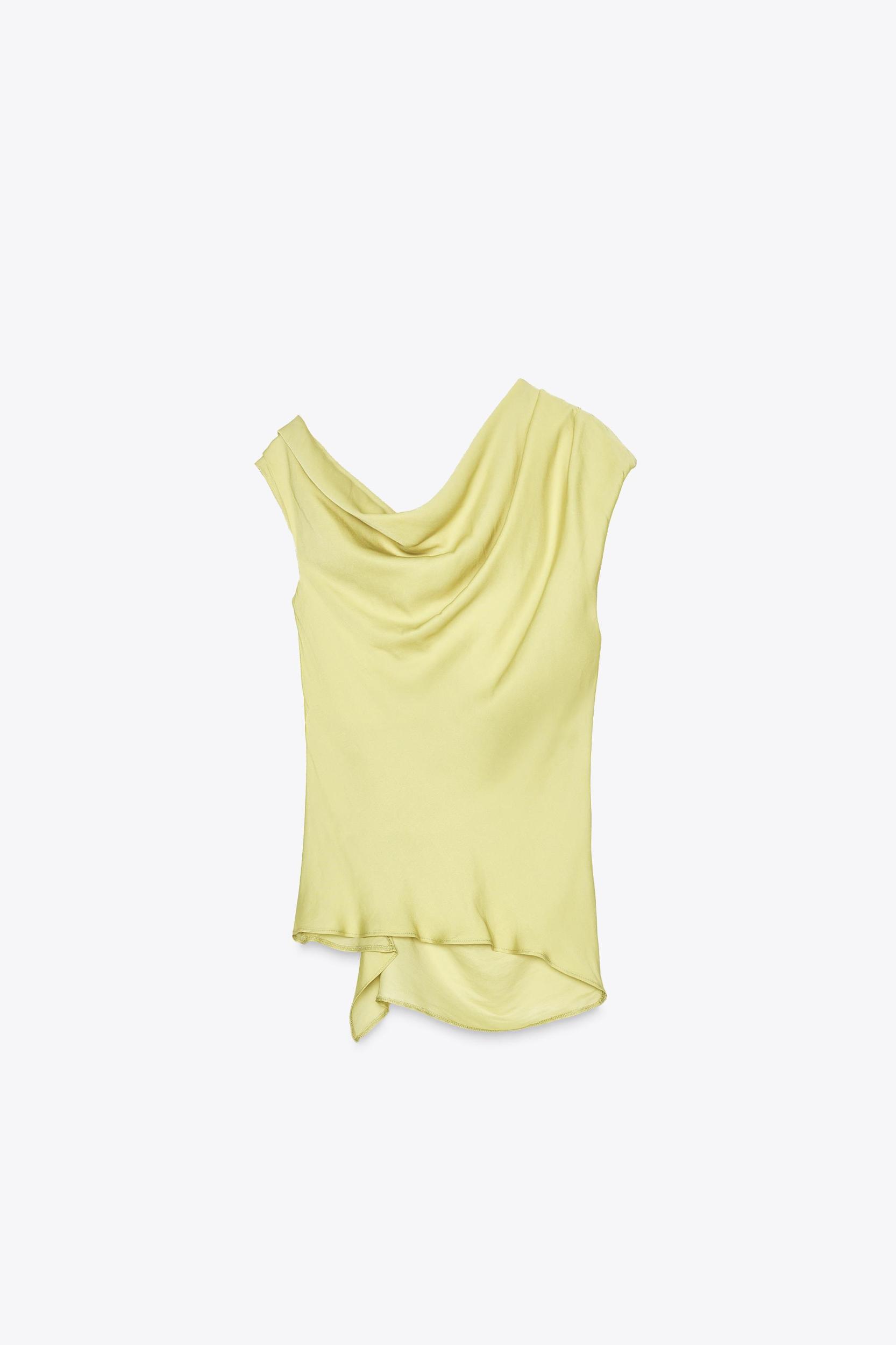ASYMMETRIC SATIN EFFECT TOP Product Image