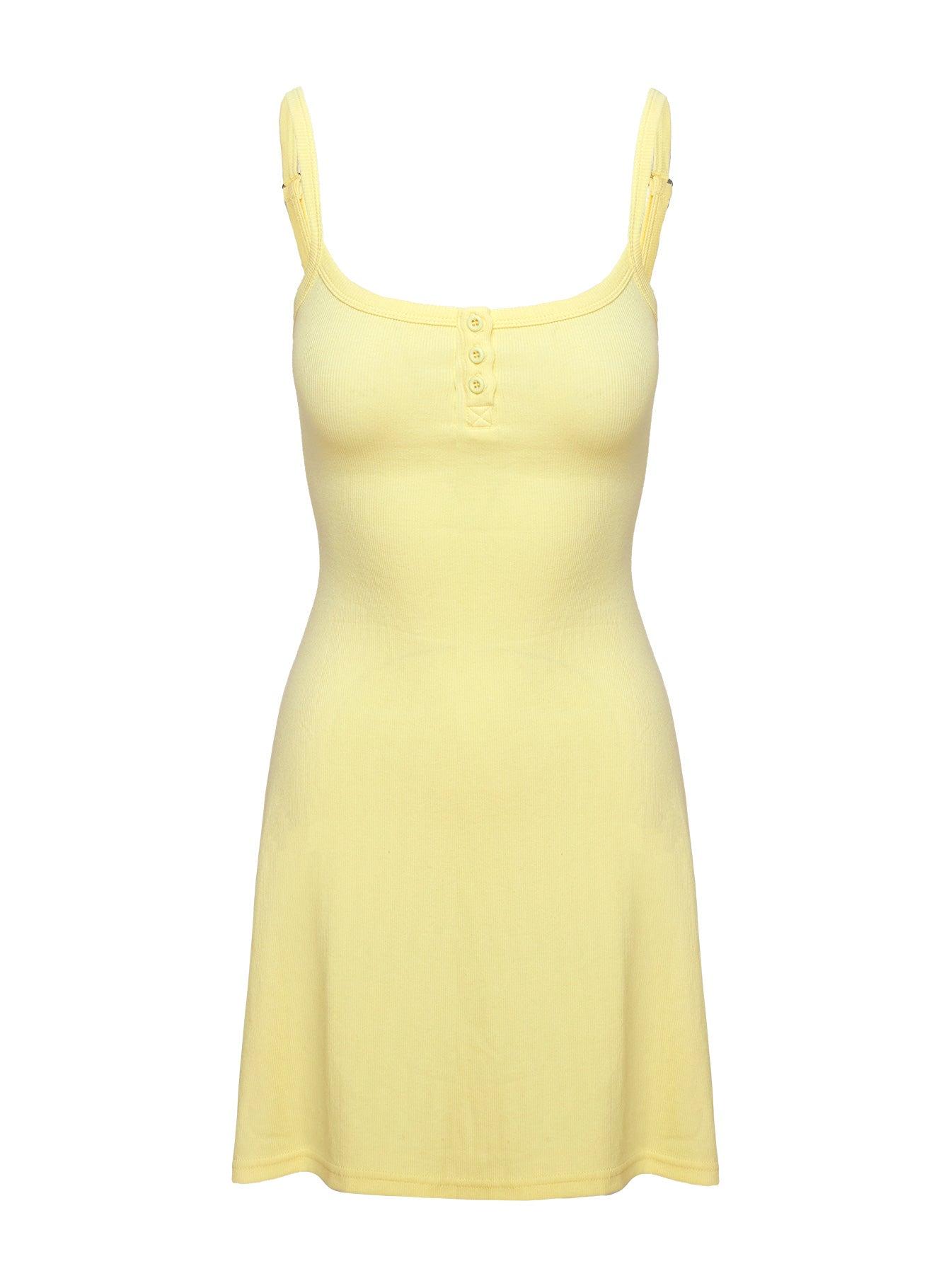 Baseline Rib Mini Dress Yellow Product Image