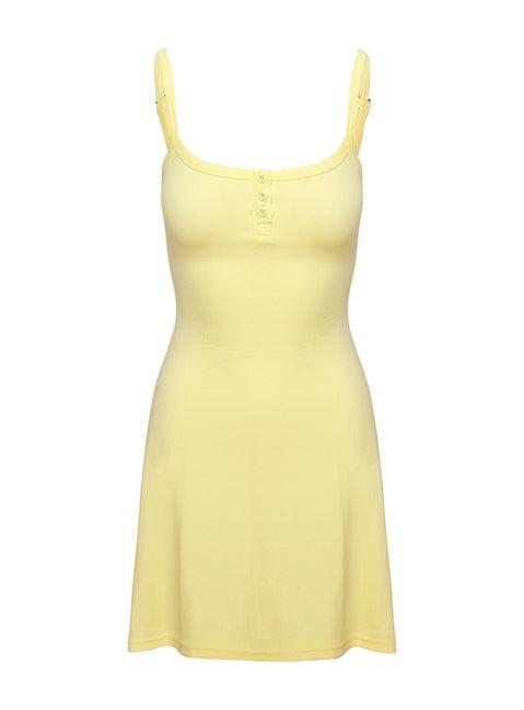 Baseline Rib Mini Dress Yellow Product Image