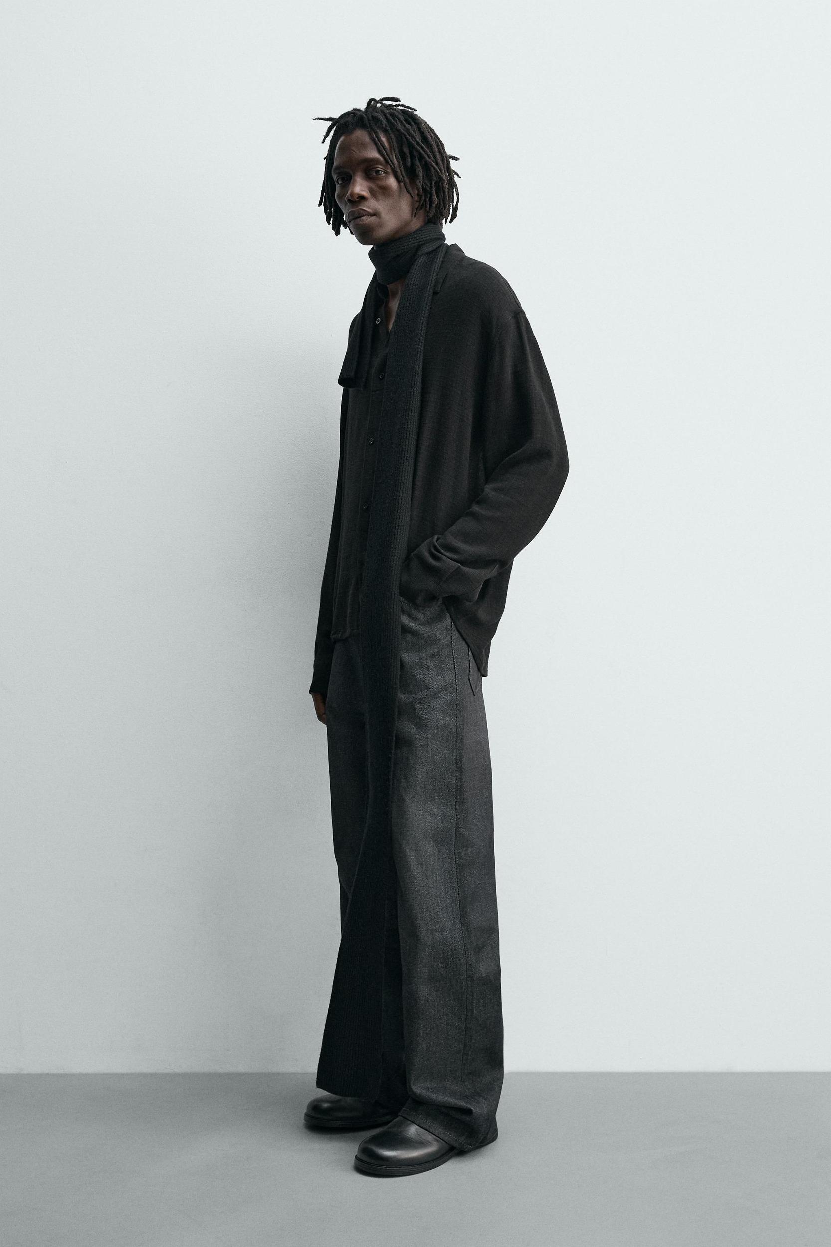 TEXTURED VISCOSE - COTTON SHIRT Product Image