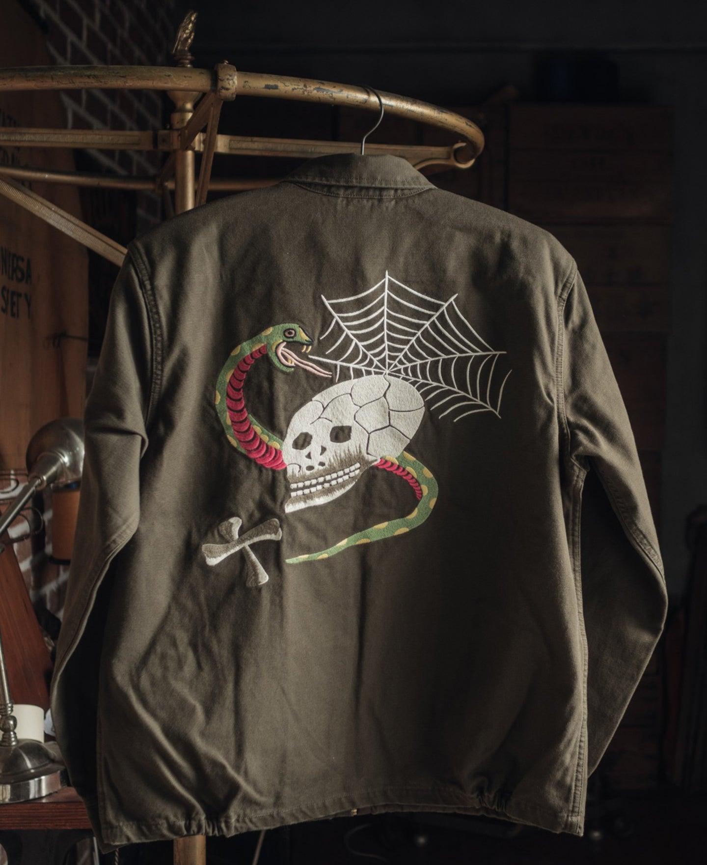 Skull Embroidery Vietnam Souvenir Jacket Product Image