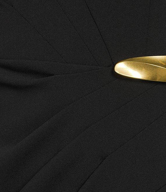 Donna Karan Gold Hardware Scuba Crepe Sheath Dress Product Image