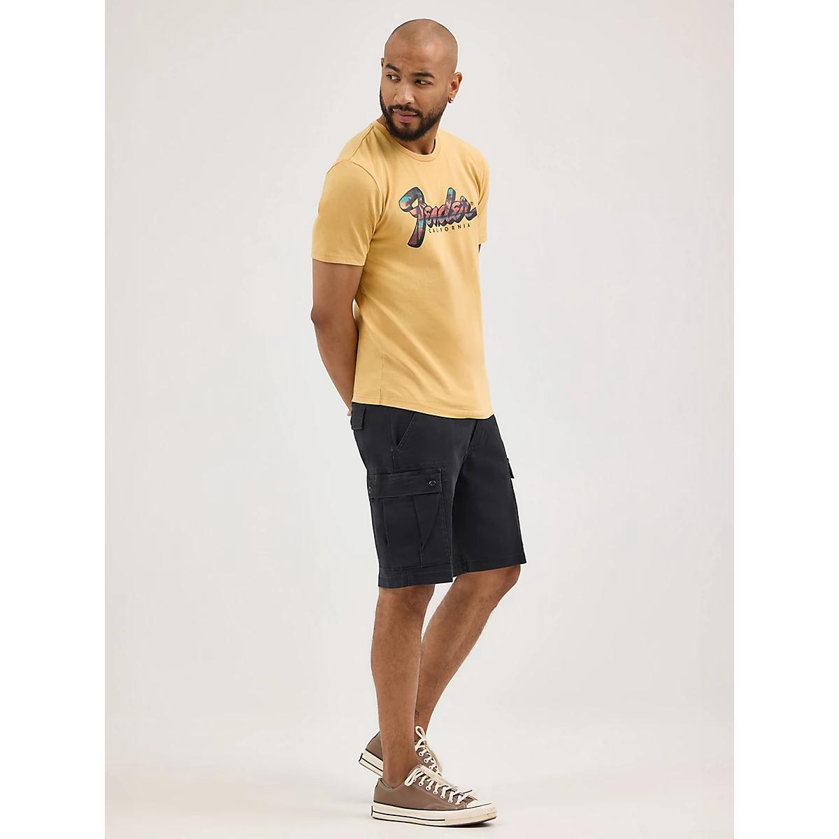 Men's Stretch Ripstop Cargo Short in Caviar Product Image