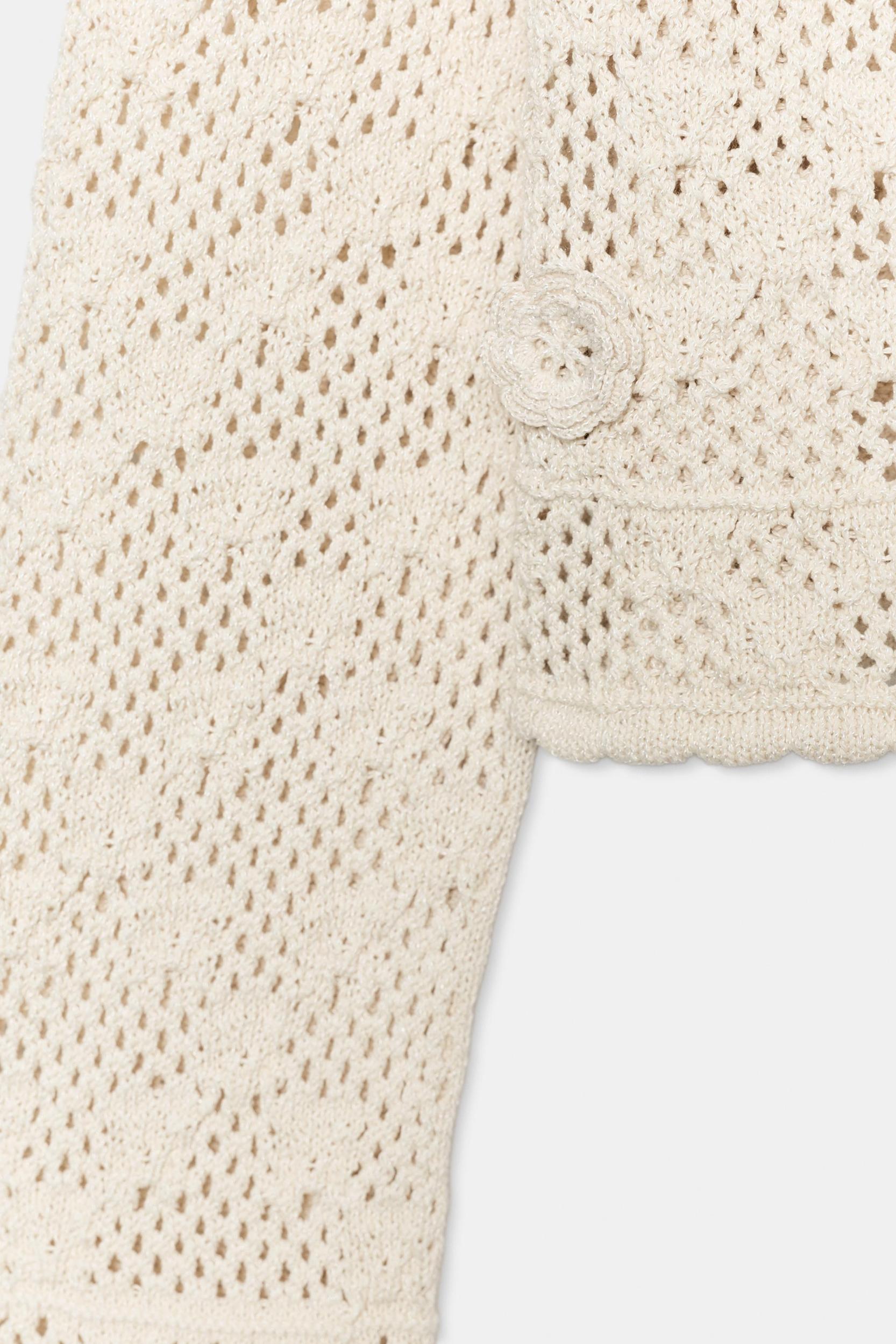 POINTELLE FLORAL CARDIGAN Product Image