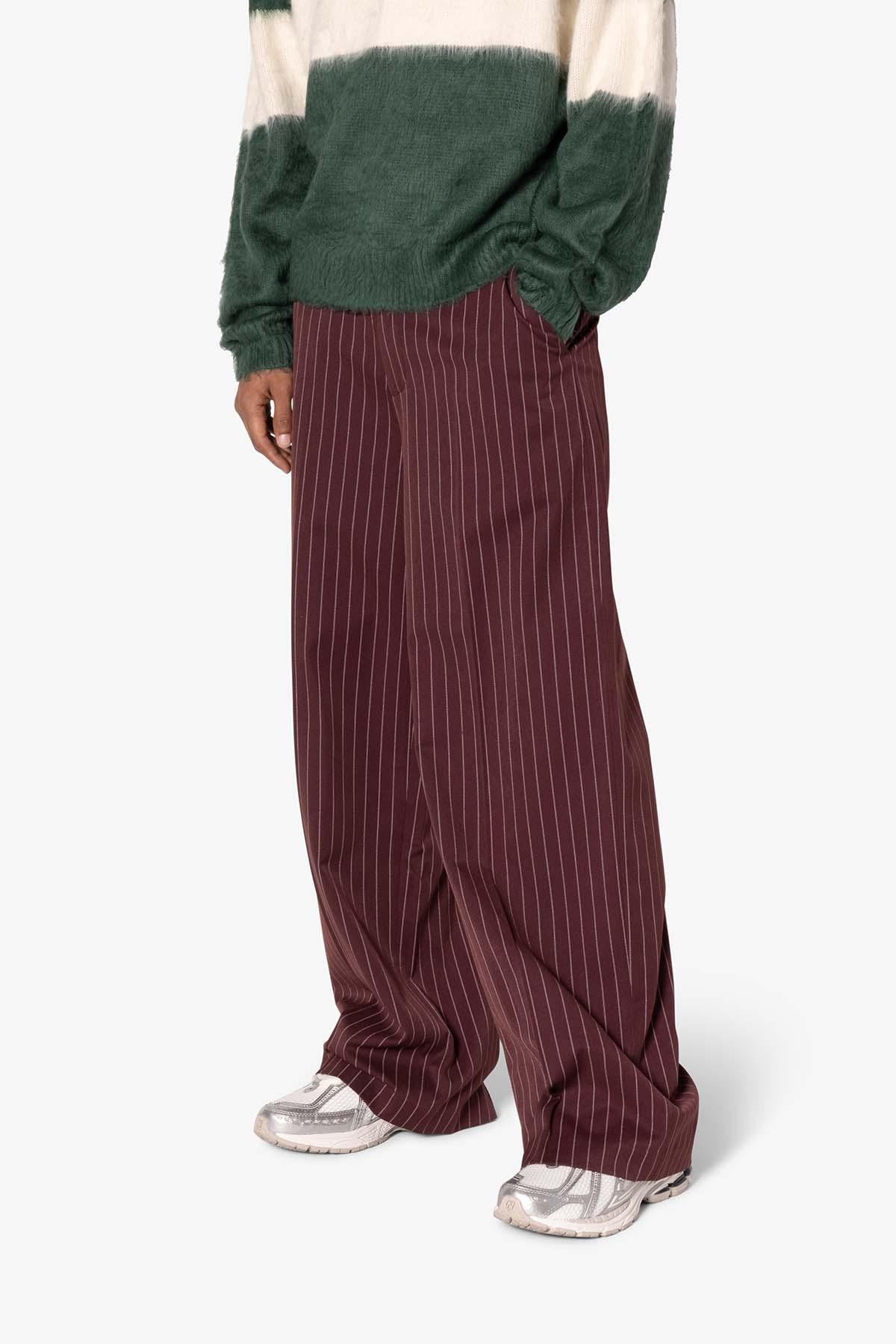 Wide Leg Trouser Pants - Red Product Image