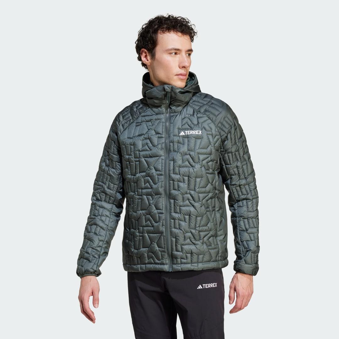 adidas Terrex Xperior PrimaLoft Loose Fill Insulated Hooded Jacket Black S Mens Product Image