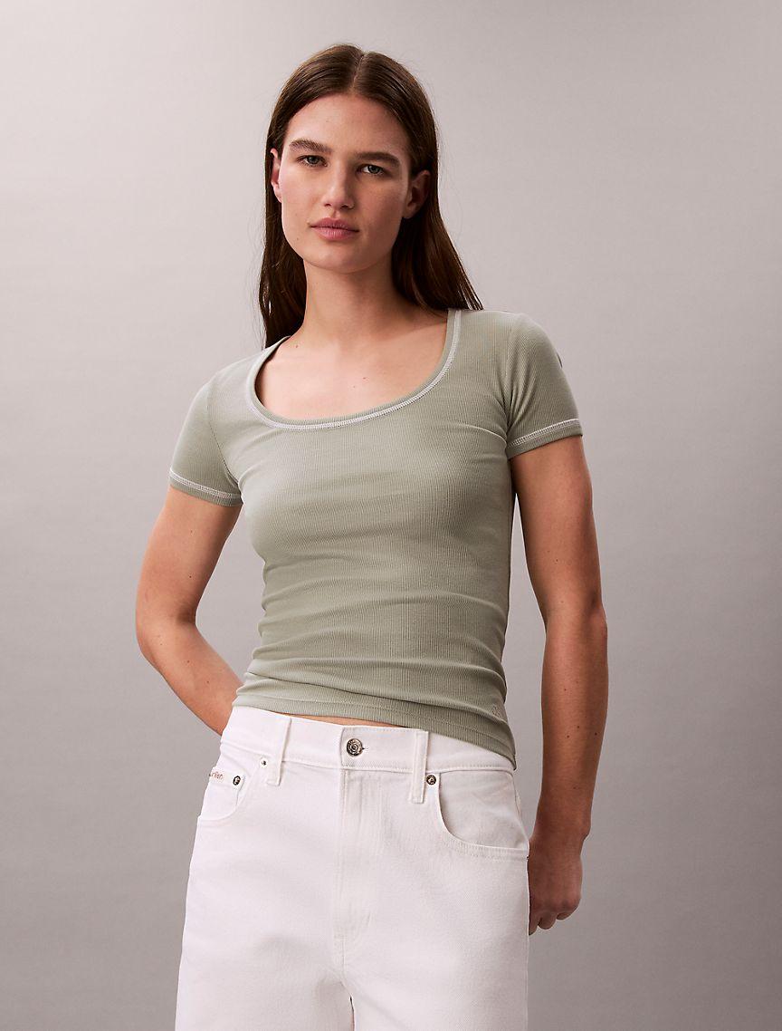 Cotton Contour Rib T-Shirt Product Image