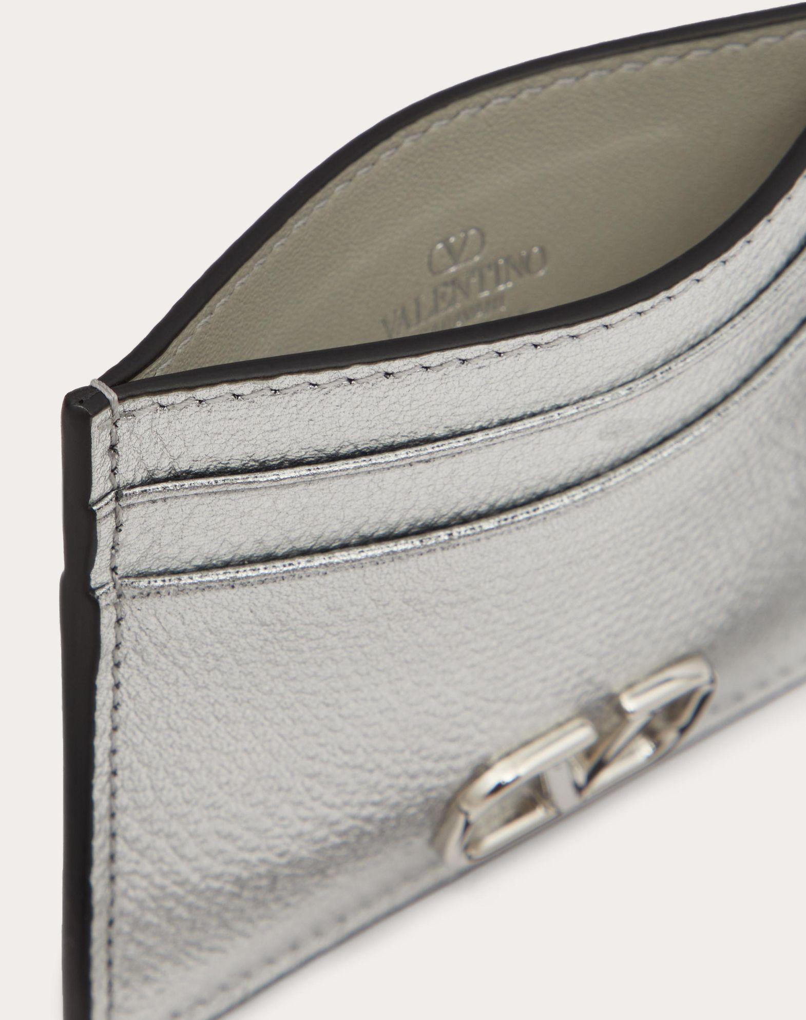 Vlogo Signature Metallic Grainy Calfskin Cardholder Product Image