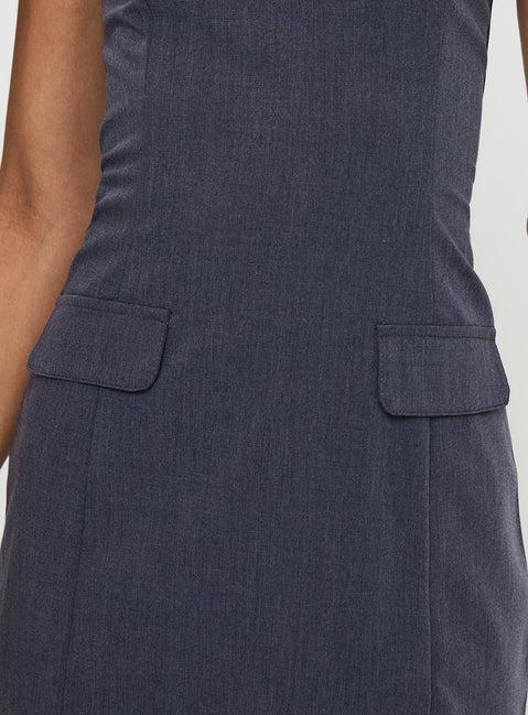 Langdon Strapless Mini Dress Charcoal Product Image
