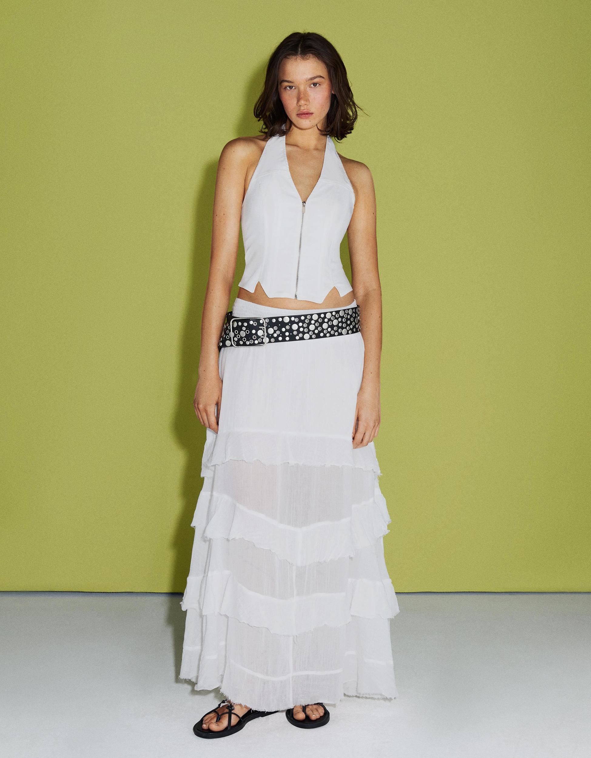 Maxi skirt with ruffles Product Image