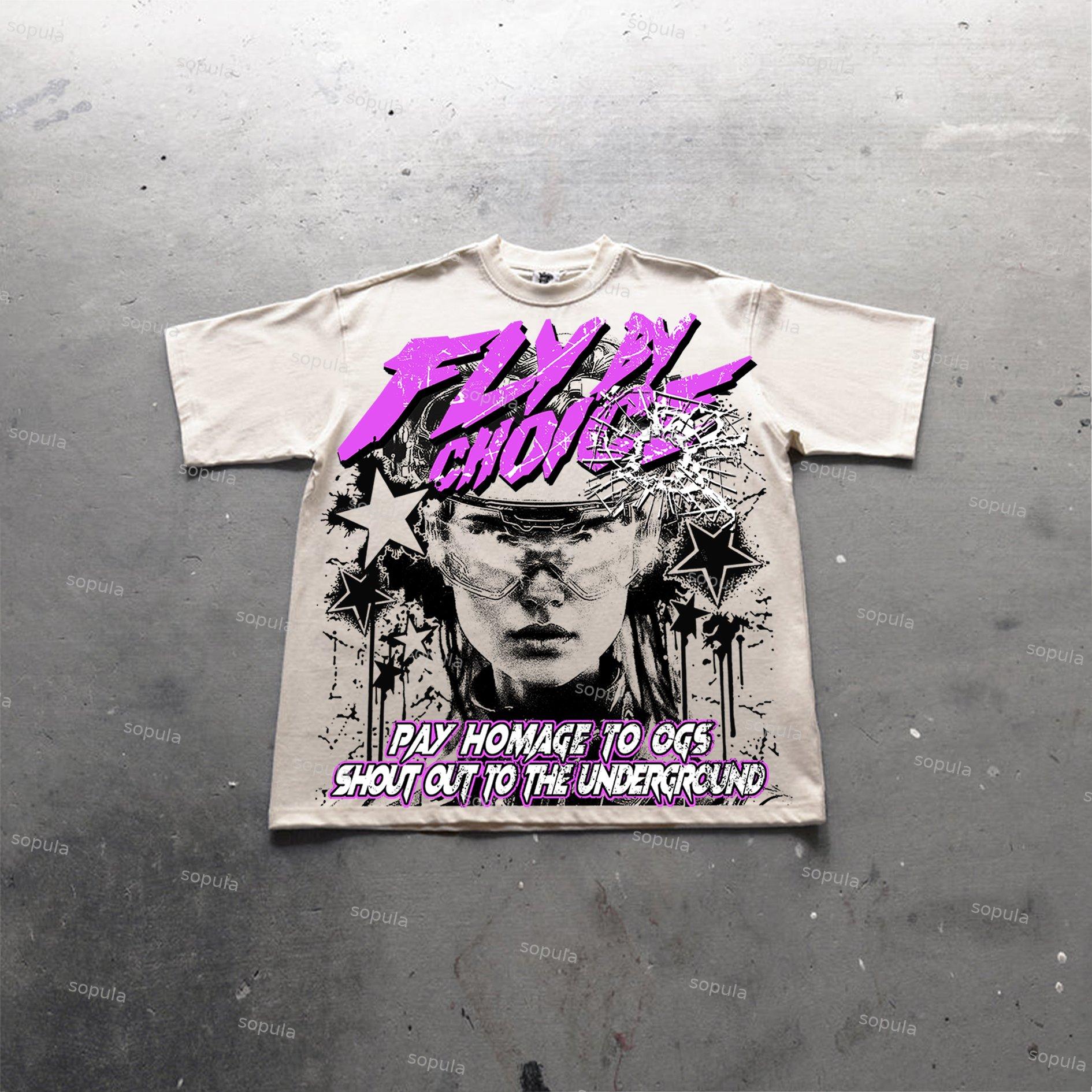 Sopula Fly By Choice Graphic Print Cotton T-Shirt Product Image