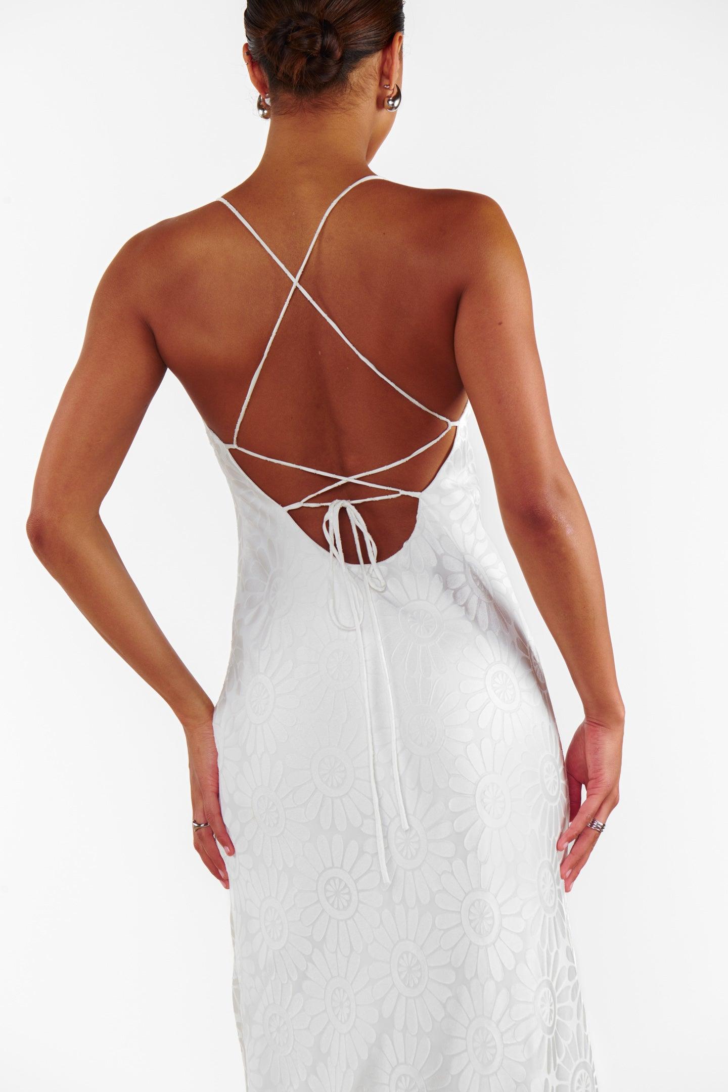 Dani Slip Dress ~ White Daisy Burnout Product Image