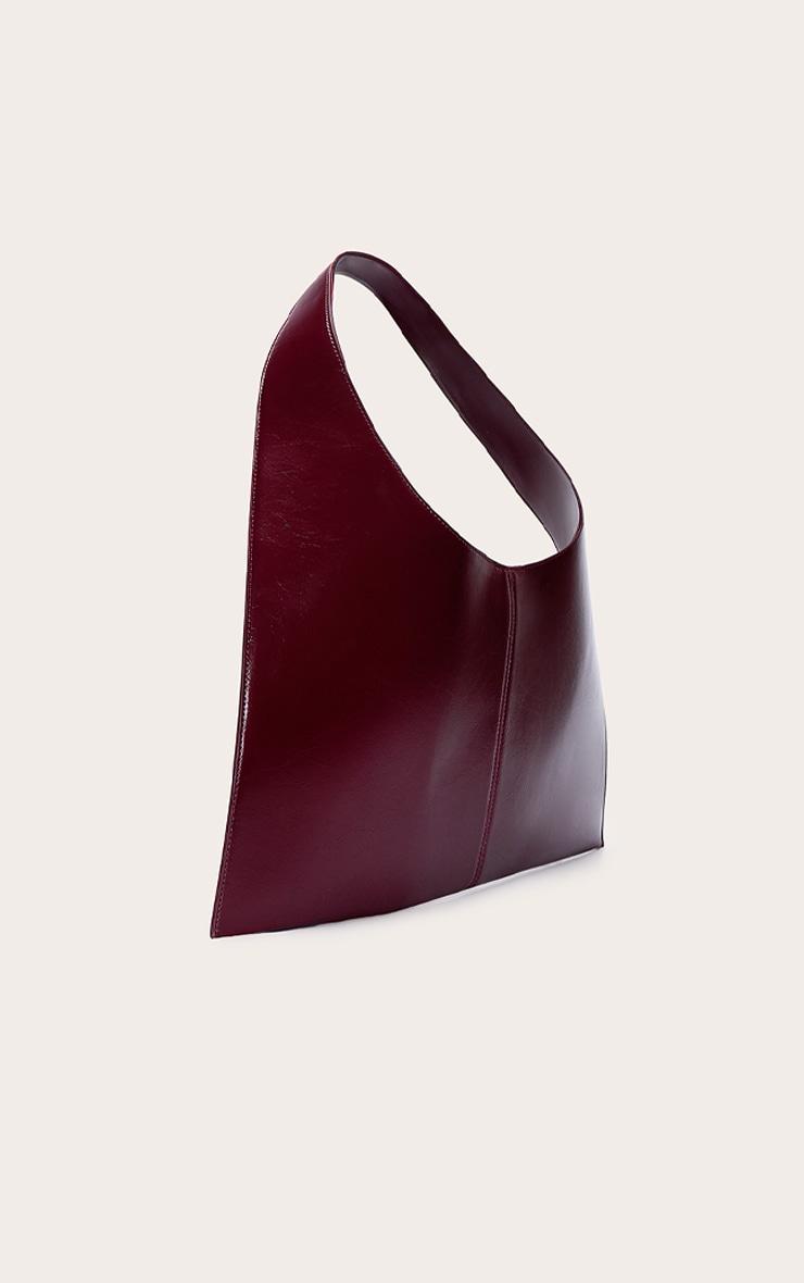 Burgundy Pu Circle Handle Shoulder Bag Product Image