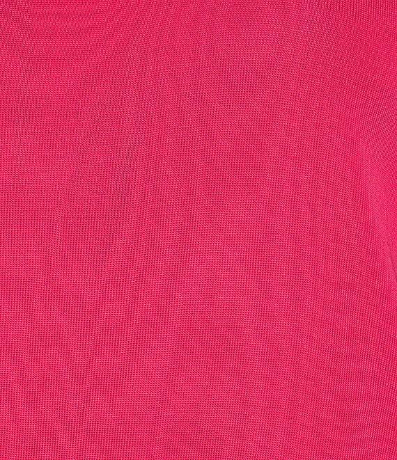 Ming Wang Novelty Woven Square Geo Cutout Spread Collar 3/4 Sleeve Jacket Product Image