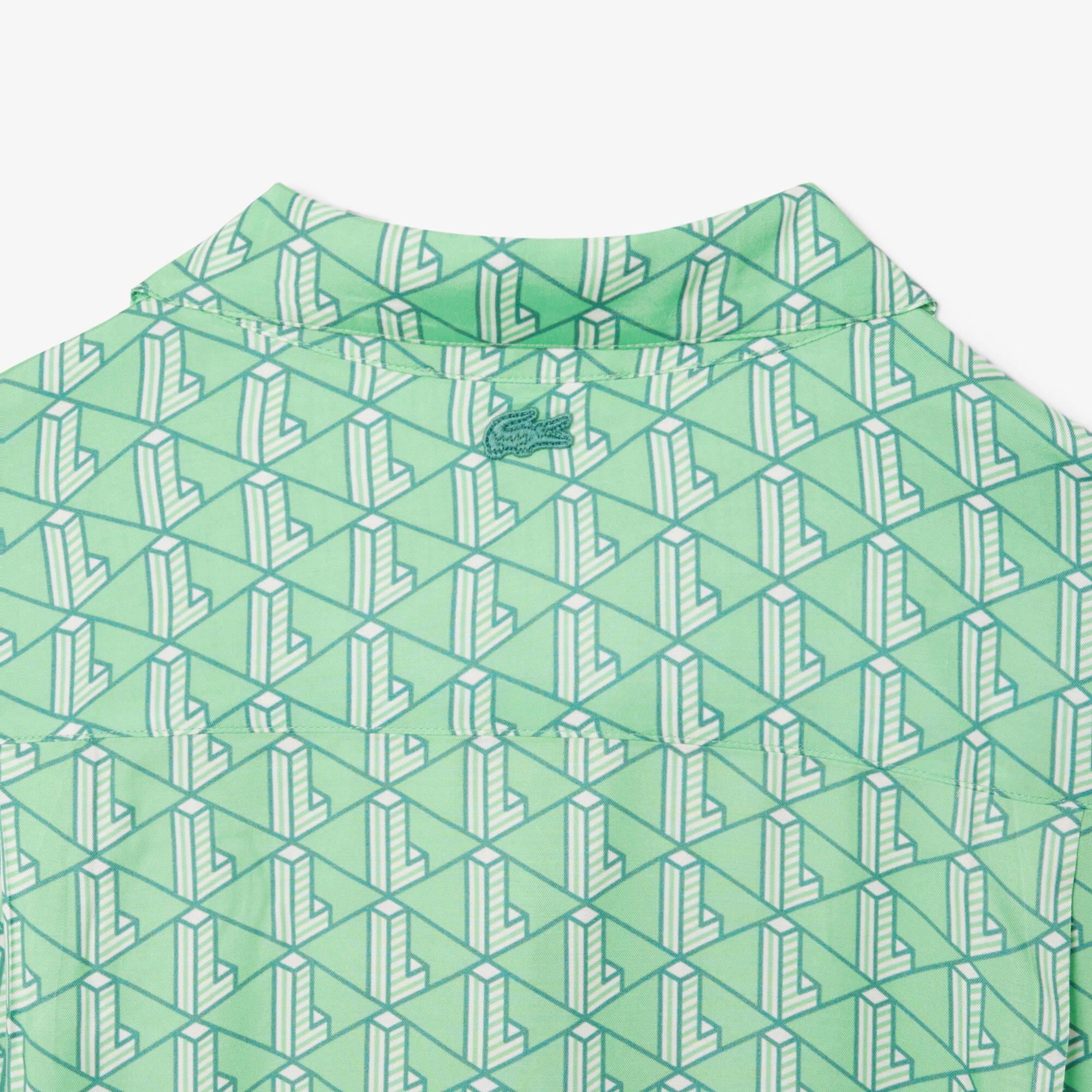 Oversized Monogram Print Shirt Product Image
