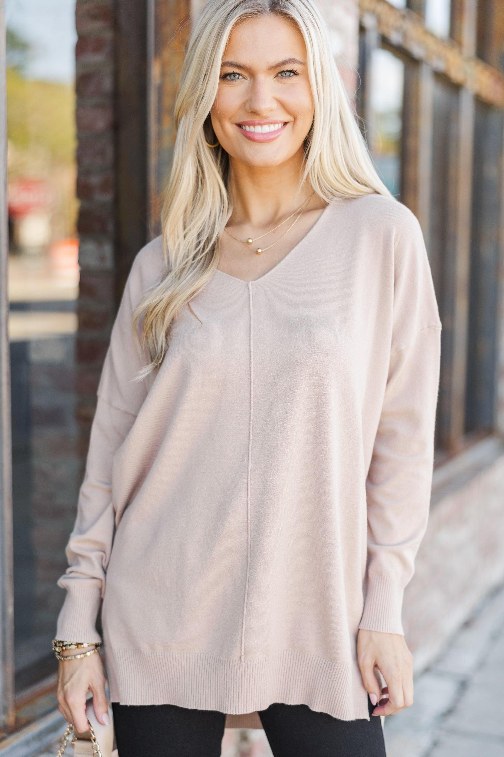 Get To Know You Oatmeal Tunic Female Product Image