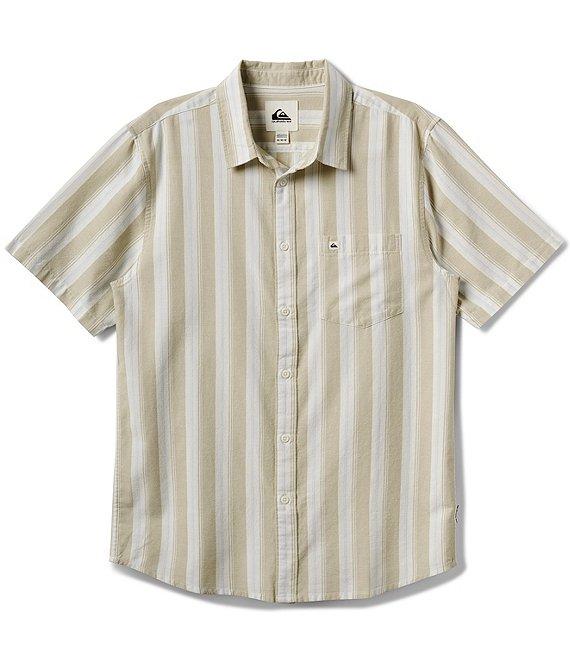 Quiksilver Striped Short Sleeve Oxford Shirt Product Image