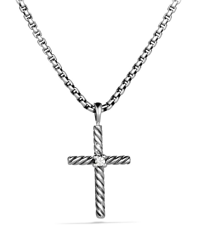 Womens Cable Classics Cross Diamond Necklace Product Image