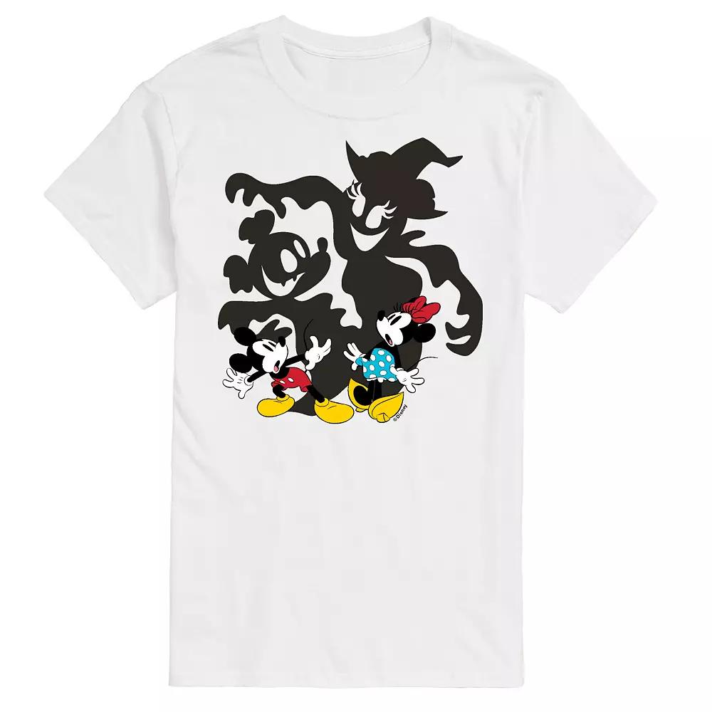 Disney's Mickey Mouse & Friends Big & Tall Mickey Minnie Scared Shadows Graphic Tee, Men's,  Product Image