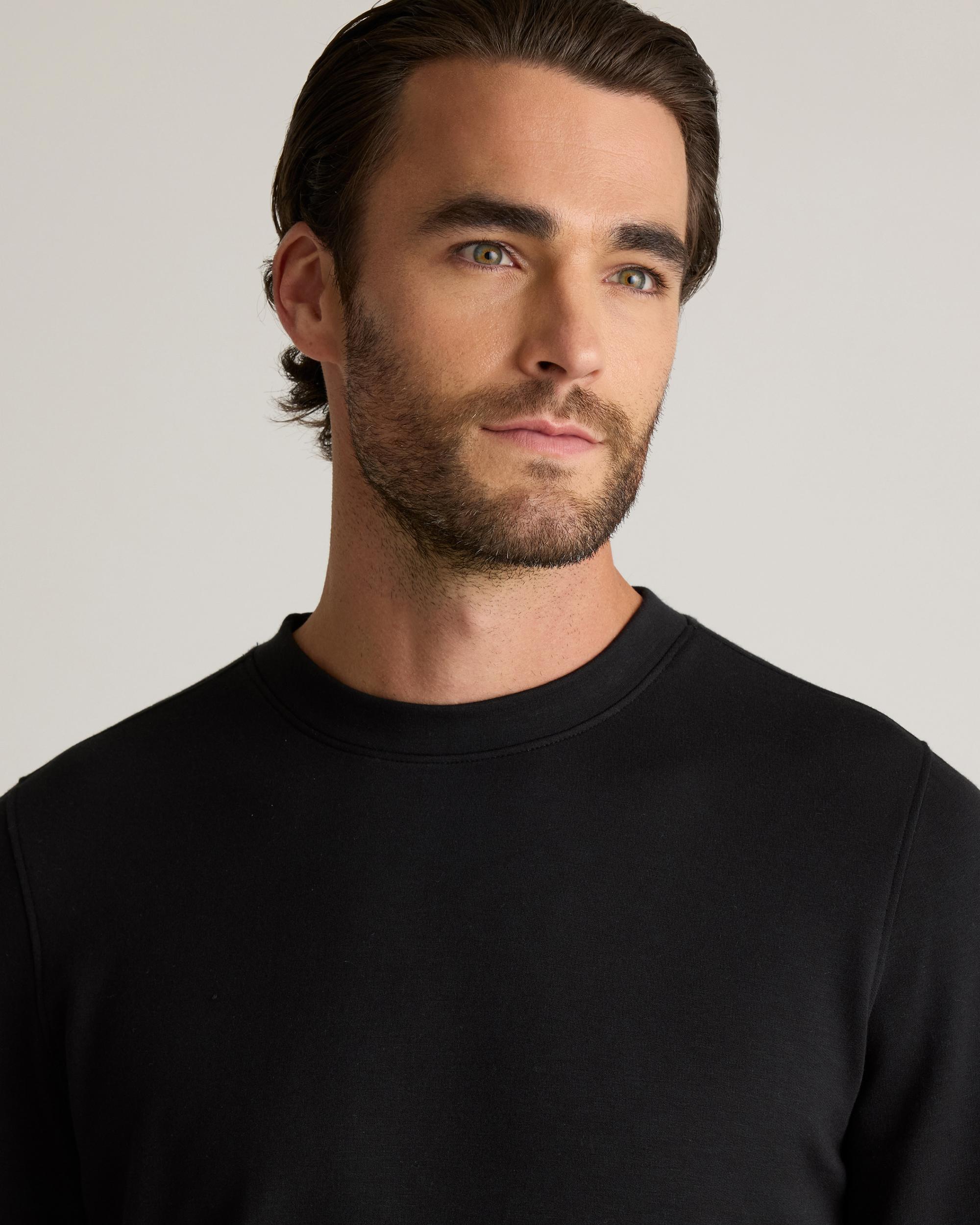 Quince | Men's Supersoft Fleece Crew Neck Alpaca Sweater Lenzing Modal Product Image