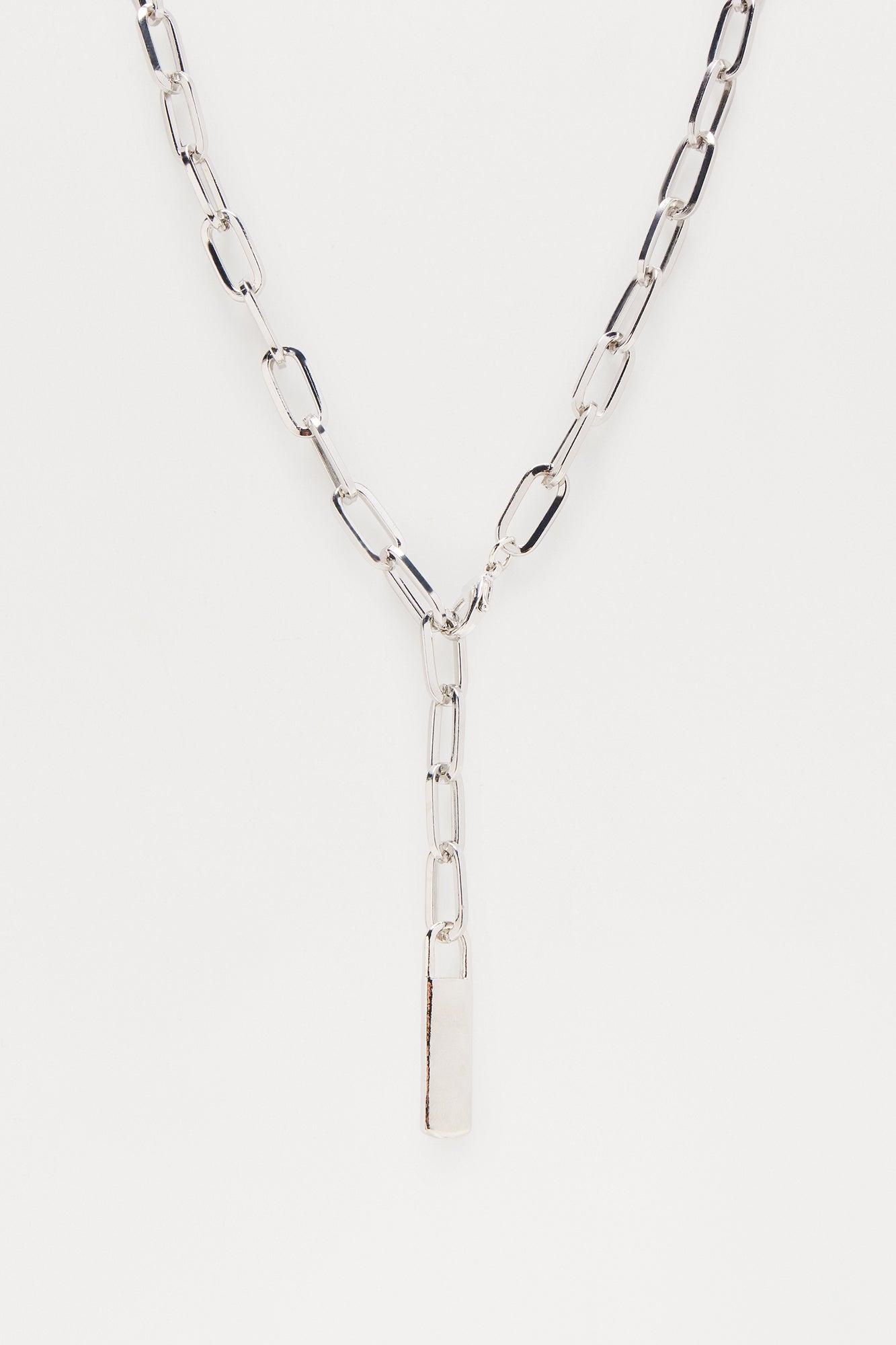 Peters Lariet Link Chain - Silver Male Product Image