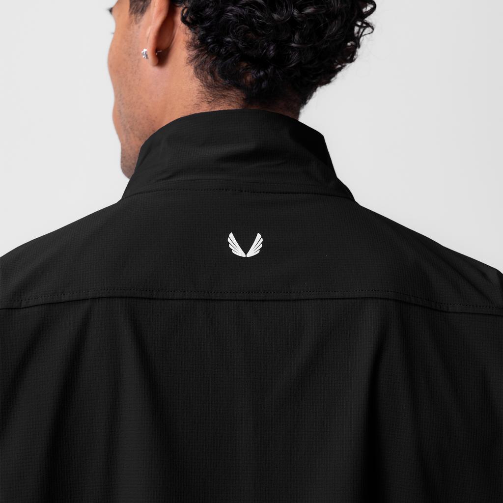 0970. Ripstop Quarter Zip Jacket - Navy Product Image