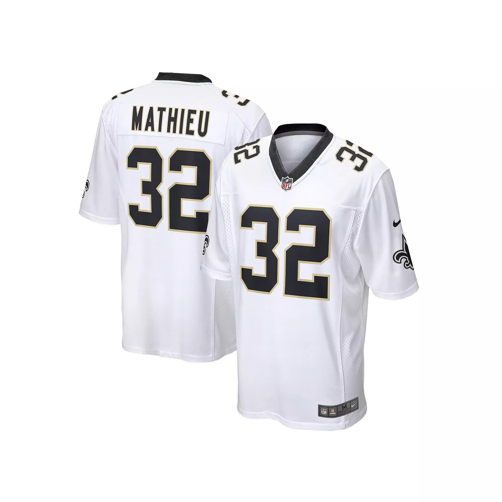 Men's Nike Tyrann Mathieu White New Orleans Saints Game Jersey,  Product Image