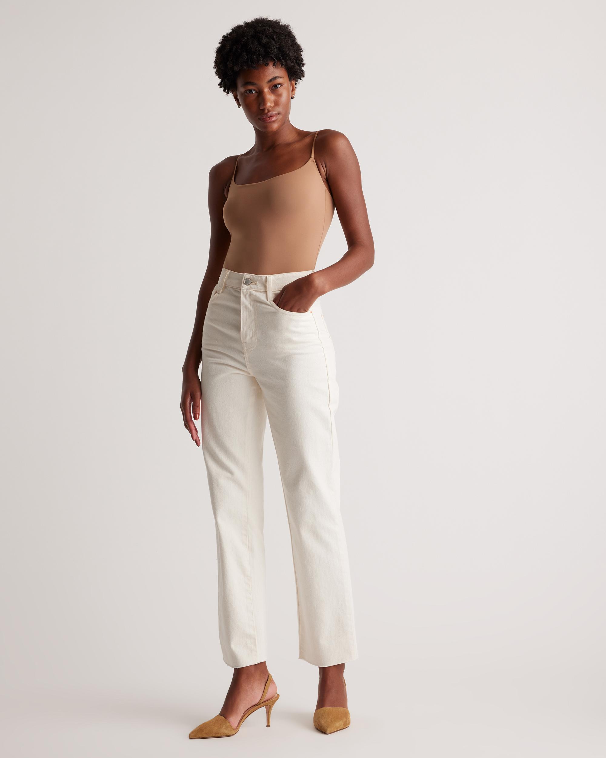 Quince | Women's Second Skin Scoop Neck Cami Bodysuit Size XS, Nylon/Spandex Product Image