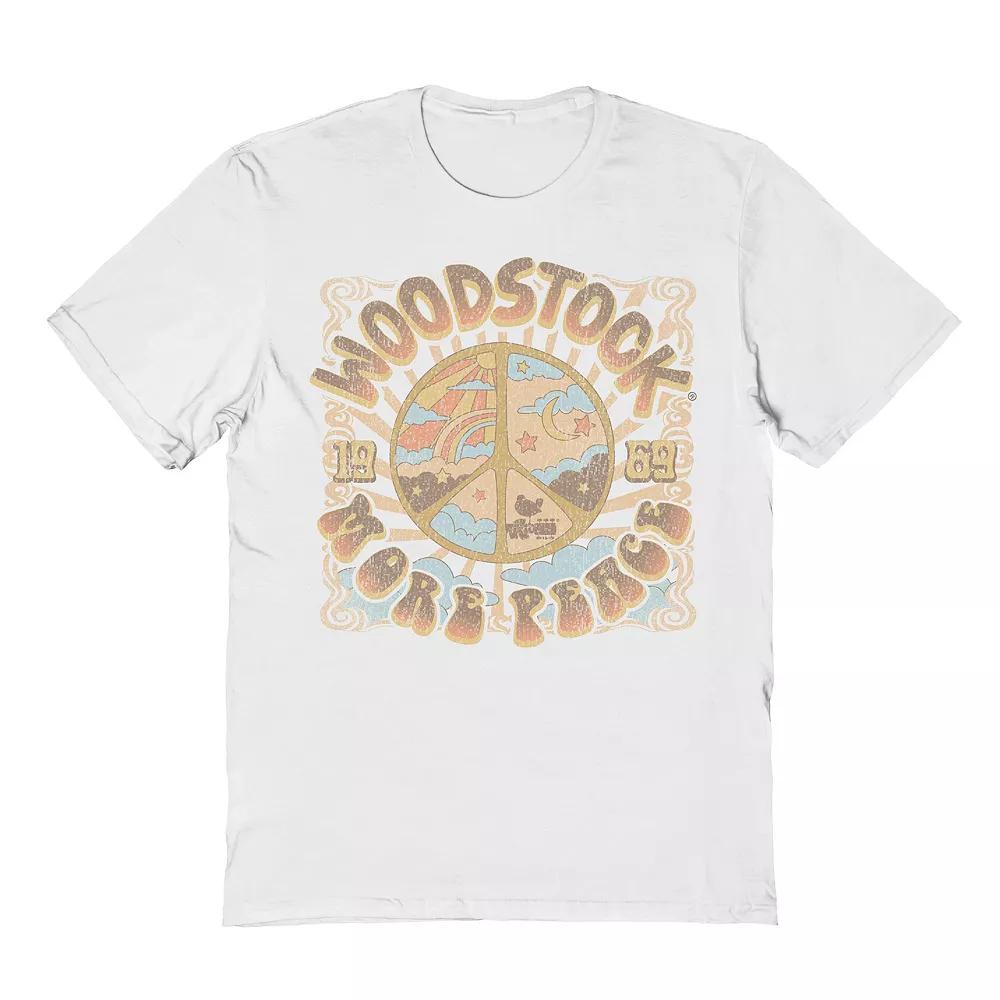 Men's Woodstock Graphic Tee, Size: Medium, White Product Image