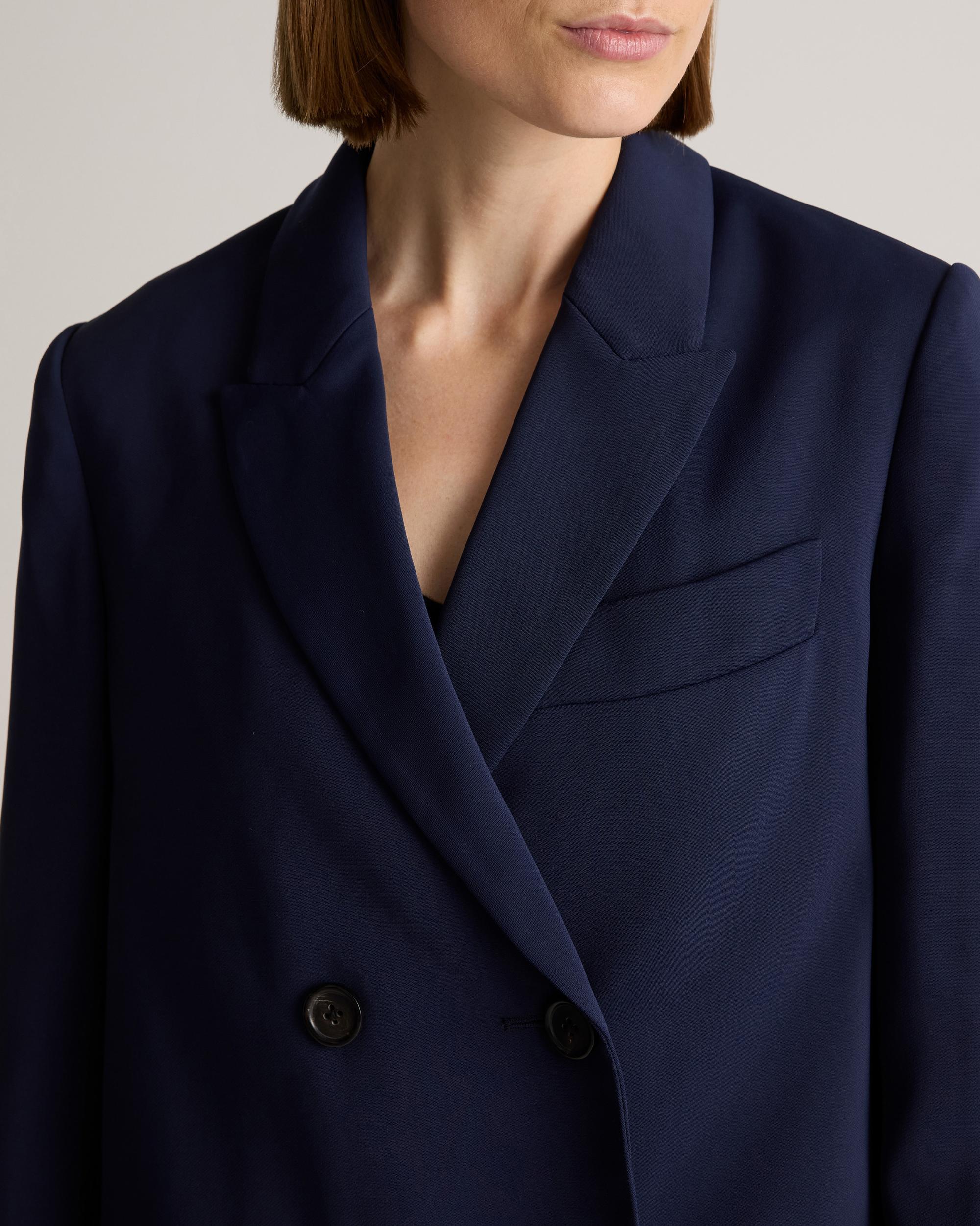 Quince | Women's Stretch Crepe Double-Breasted Blazer Size XL, Polyester Product Image