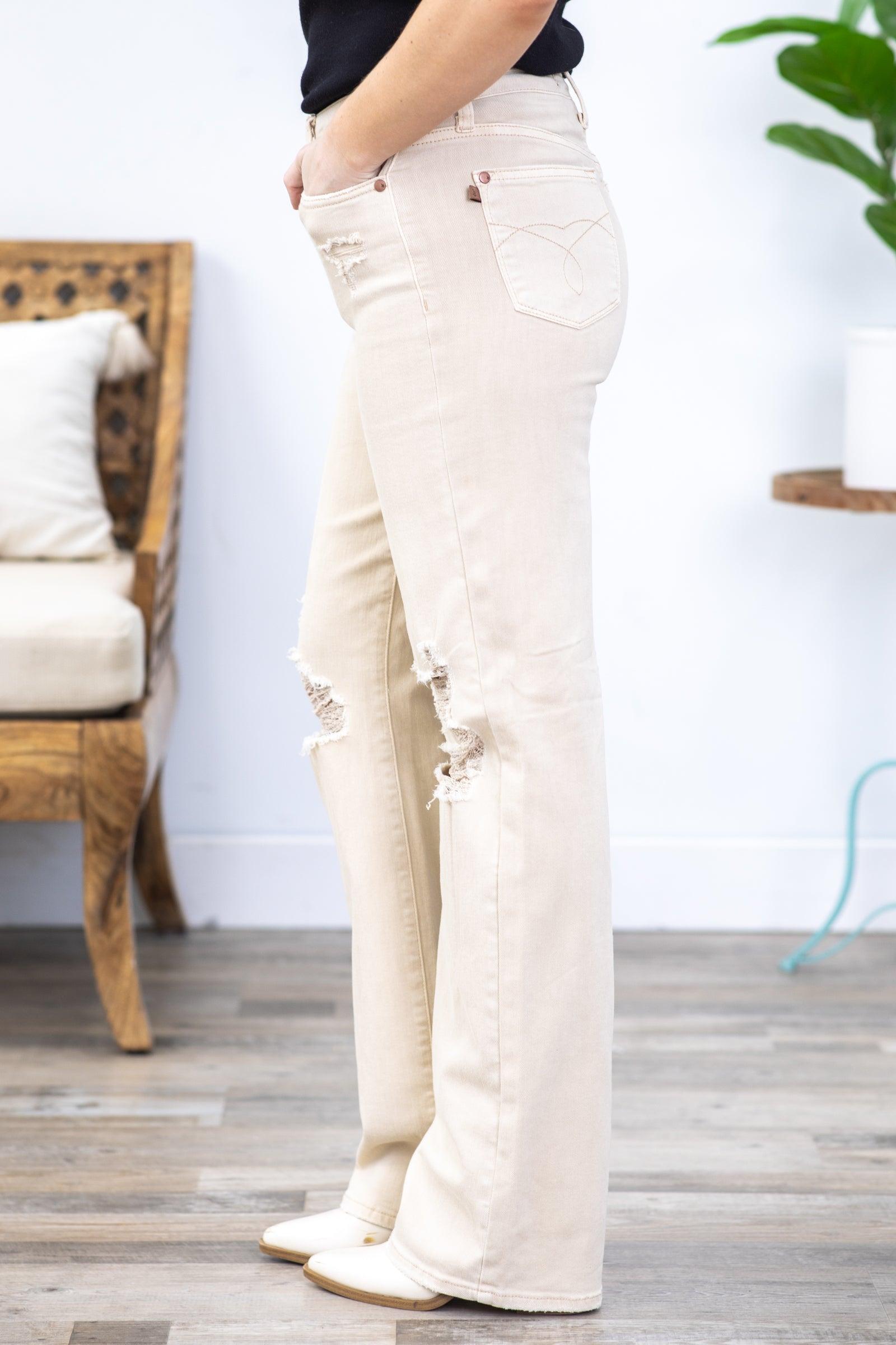 Beige The 90s Straight Leg Jeans Product Image